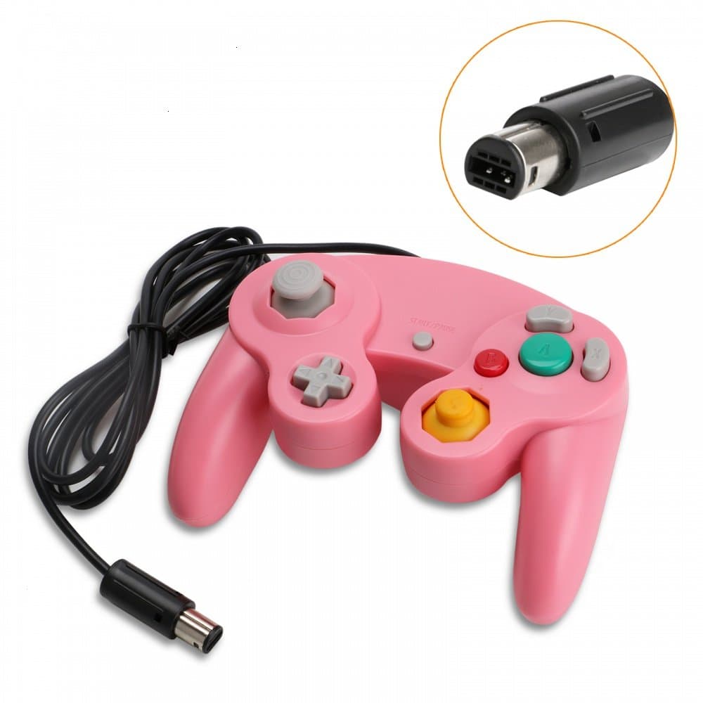 Gamecube Controller, Classic Wired Controller for Wii Nintendo Gamecube Pink