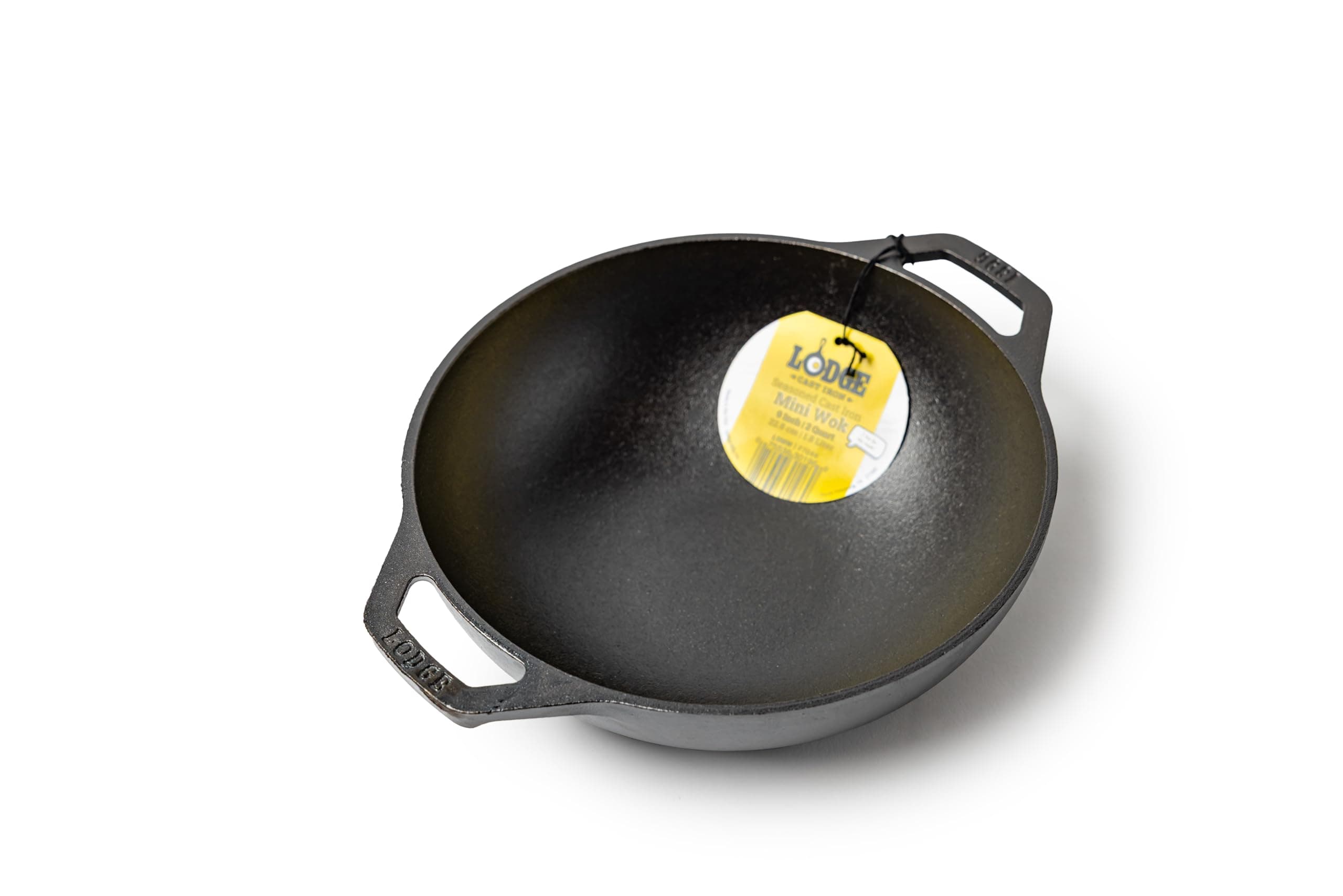 Lodge 9 Inch Cast Iron Mini Wok w/ Loop Handles