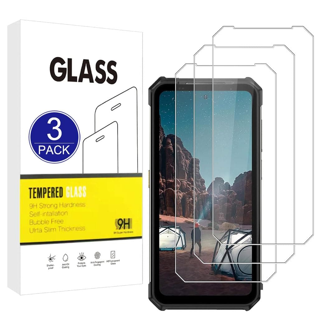 X-Dision[3 Pieces] Compatible with Ulefone Armor 24 Screen Protector, 2.5D Protective Film [9H Hardness, Case Friendly, Shatterproof] Tempered Glass