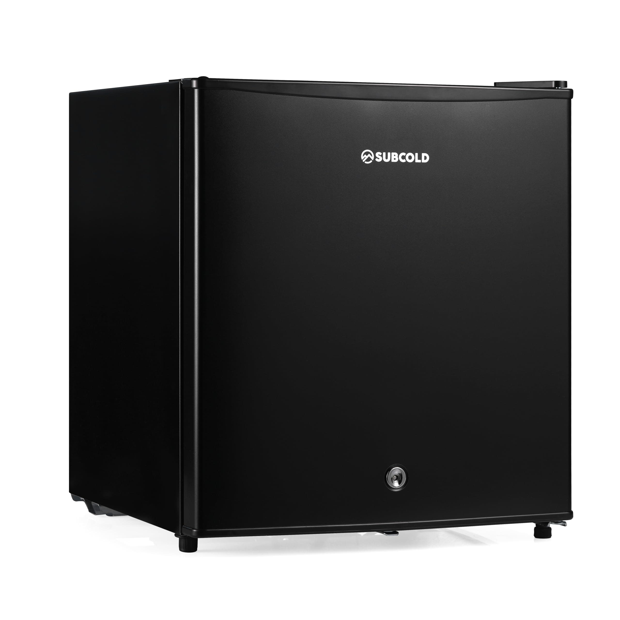 Eco50 Mini Fridge White | Table-Top Model | Counter-Top Fridge | Solid Door with Chiller Box | Lock & Key | Energy Efficient (45L, Black)