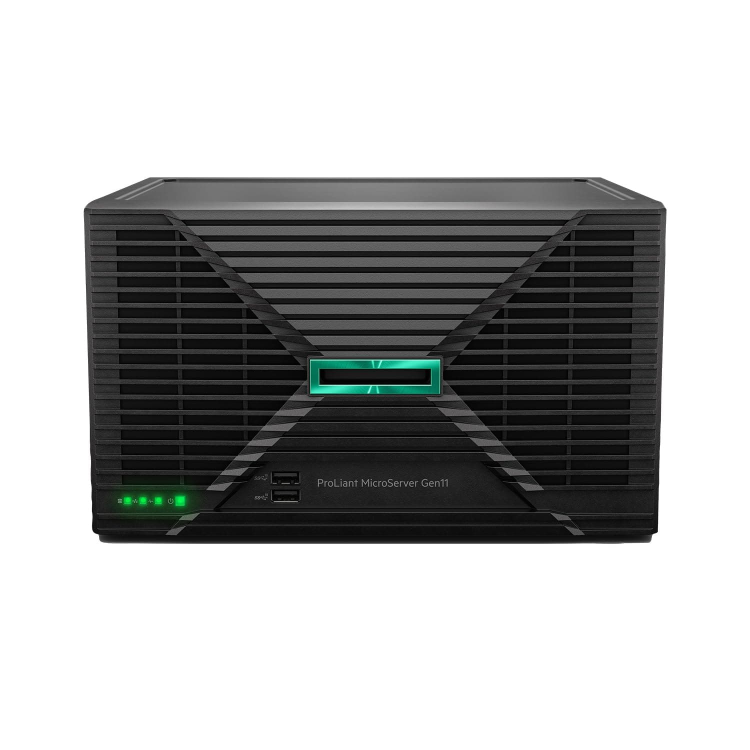 Hewlett Packard Enterprise ProLiant MicroServer Gen11 Tower Server, Intel Pentium Gold G7400 Processor, 16GB Memory, 1TB HDD Storage, External 180W US Power Supply (HPE Smart Choice P74439-005)