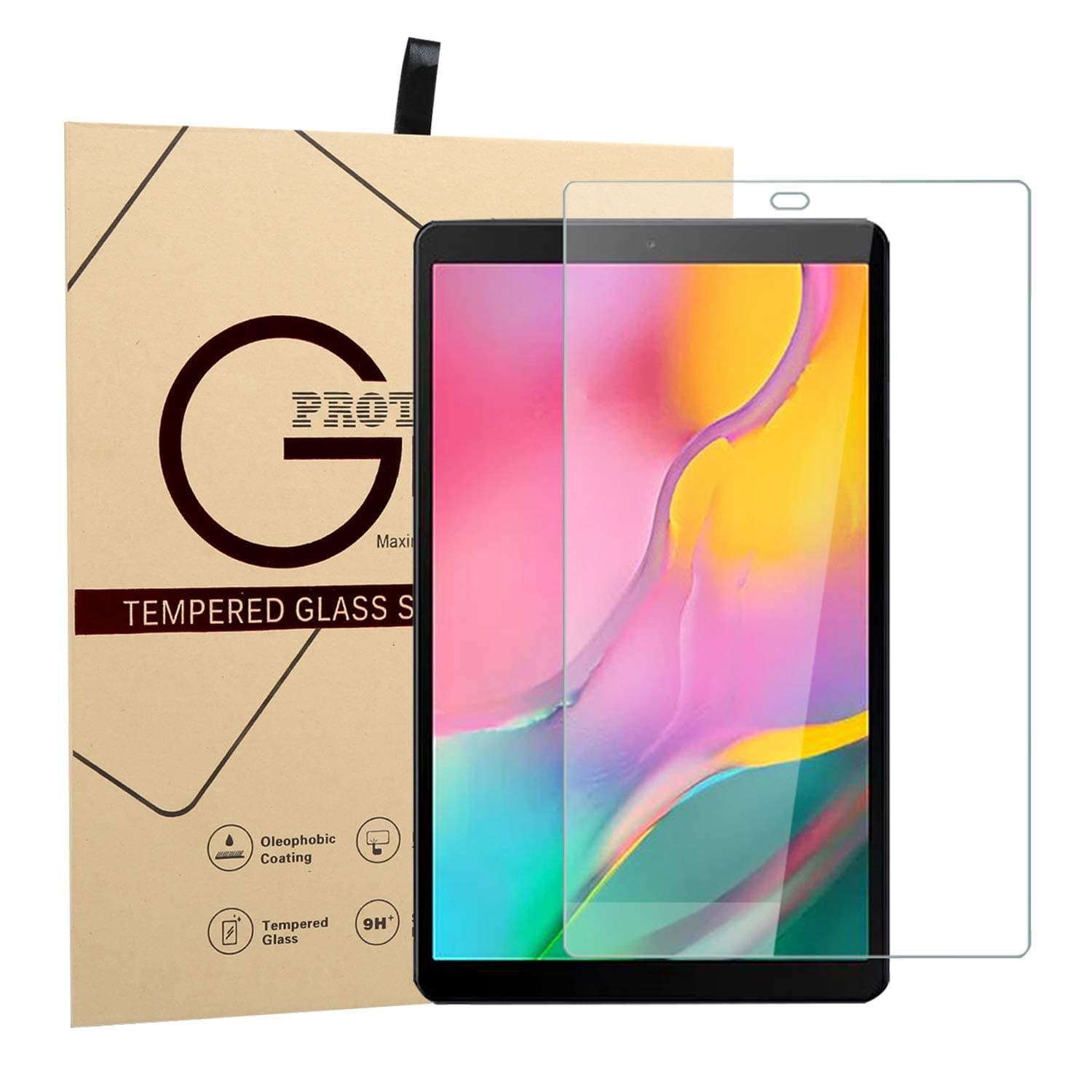 BelleStyle Screen Protector for Samsung Galaxy Tab A 10.1 Inch 2019 Tablet, Clear Tempered Glass Film - 9H, HD Clarity, Scratch Resist, No Bubble for Samsung Galaxy Tab A 10.1" 2019(SM-T510/SM-T515)