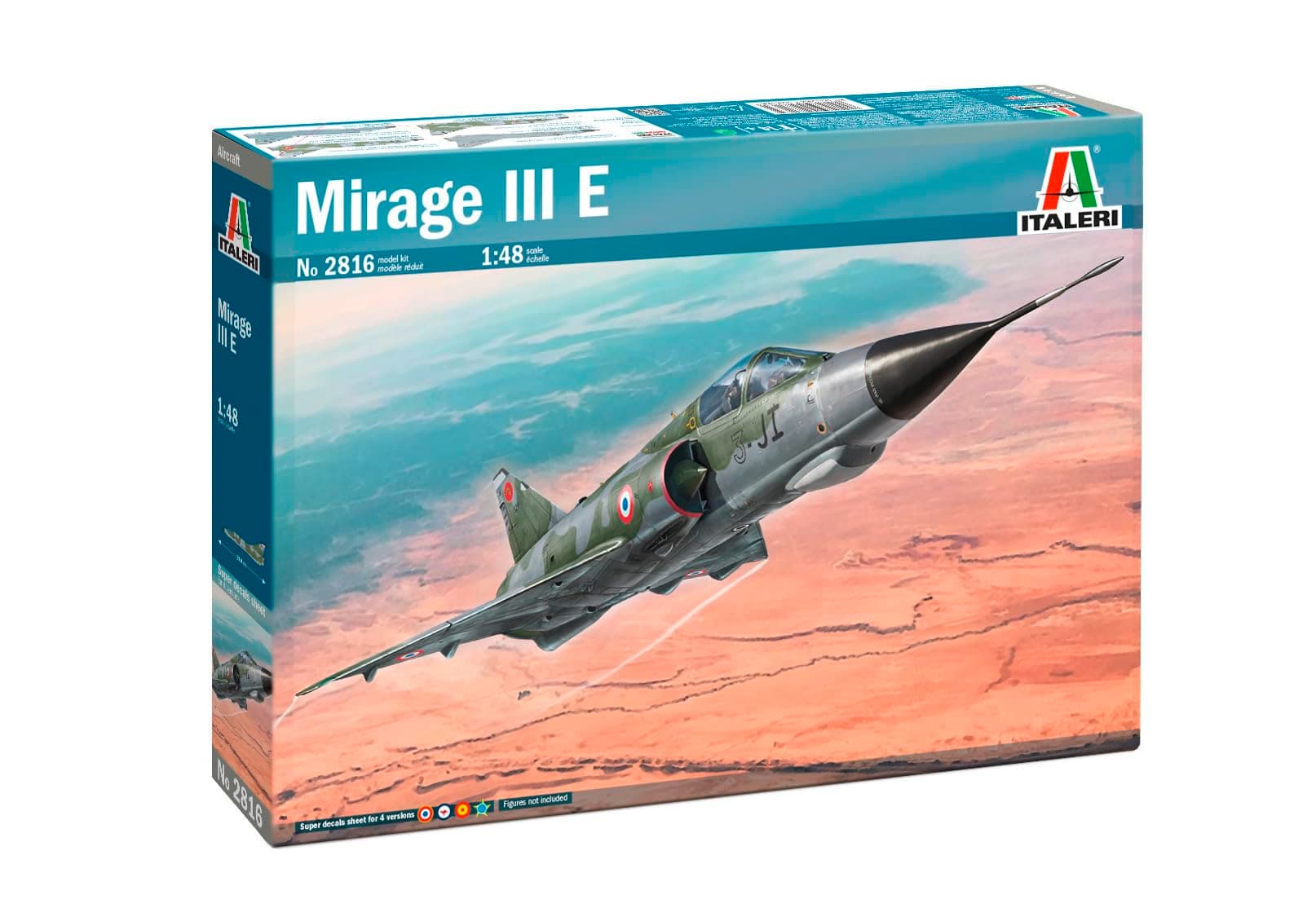 2816 1:48 Mirage III E Model Building Kit, Standing Model Building, Crafts, Hobby, Gluing, Plastic Kit, Detailed Military Kit