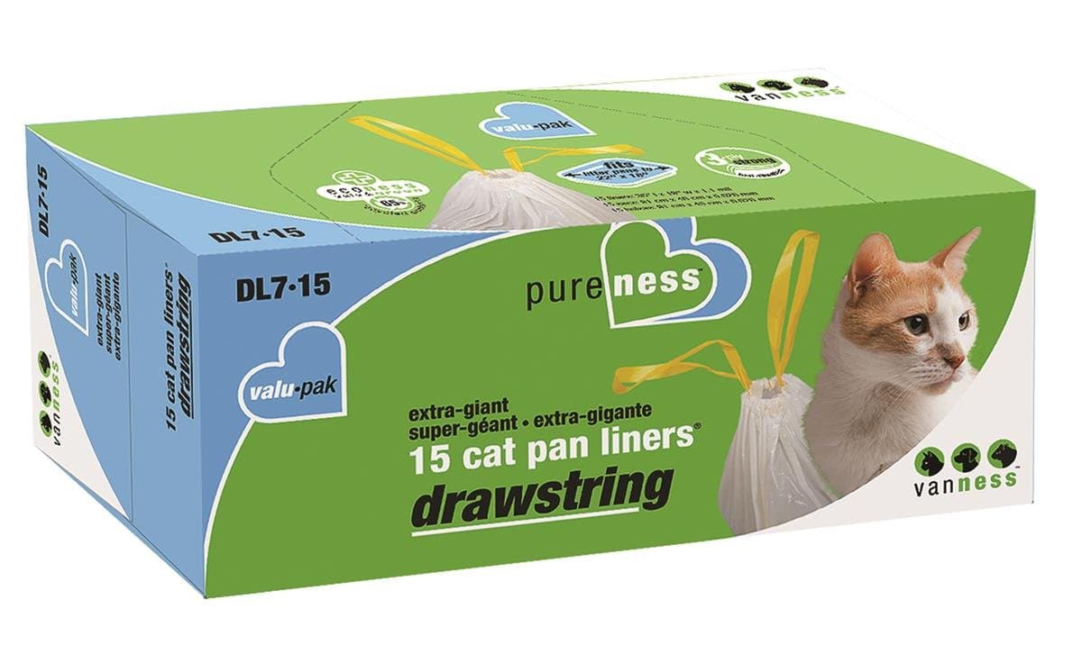 DL715 Pureness Extra Giant Drawstring Cat Pan Liner, 15-Count