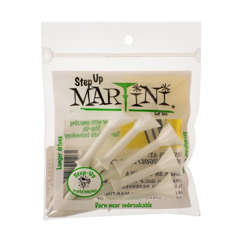 Tees 3 1/4" Step-Up White Golf Tees- Pack of 2 (10 Tees)
