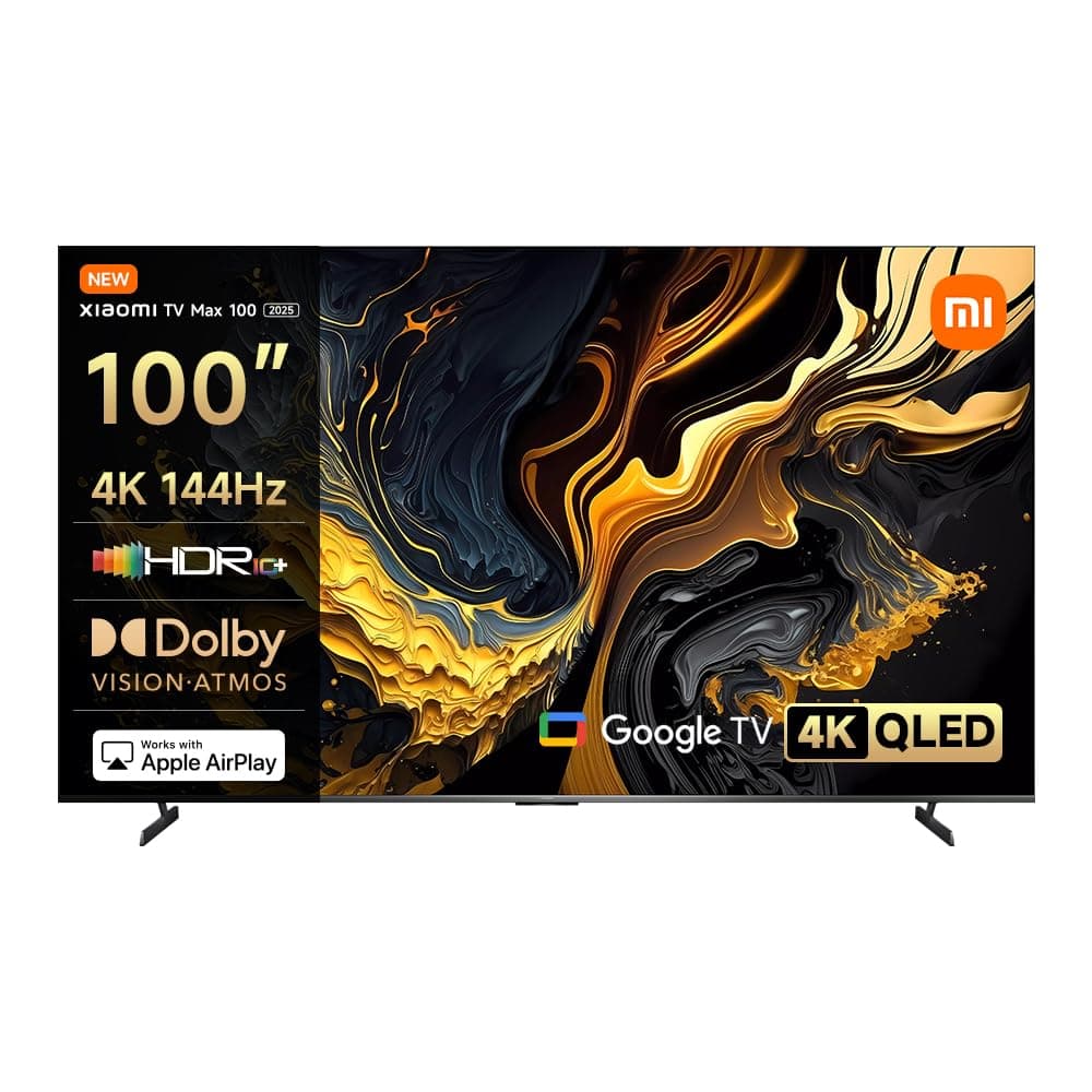 Xiaomi TV Max 100 2025 | Ultra-large 4K display | Quantum Dot display | 144Hz refresh rate, Dolby Vision® | Dolby Atmos®¹ | AI processor | Google TV™³