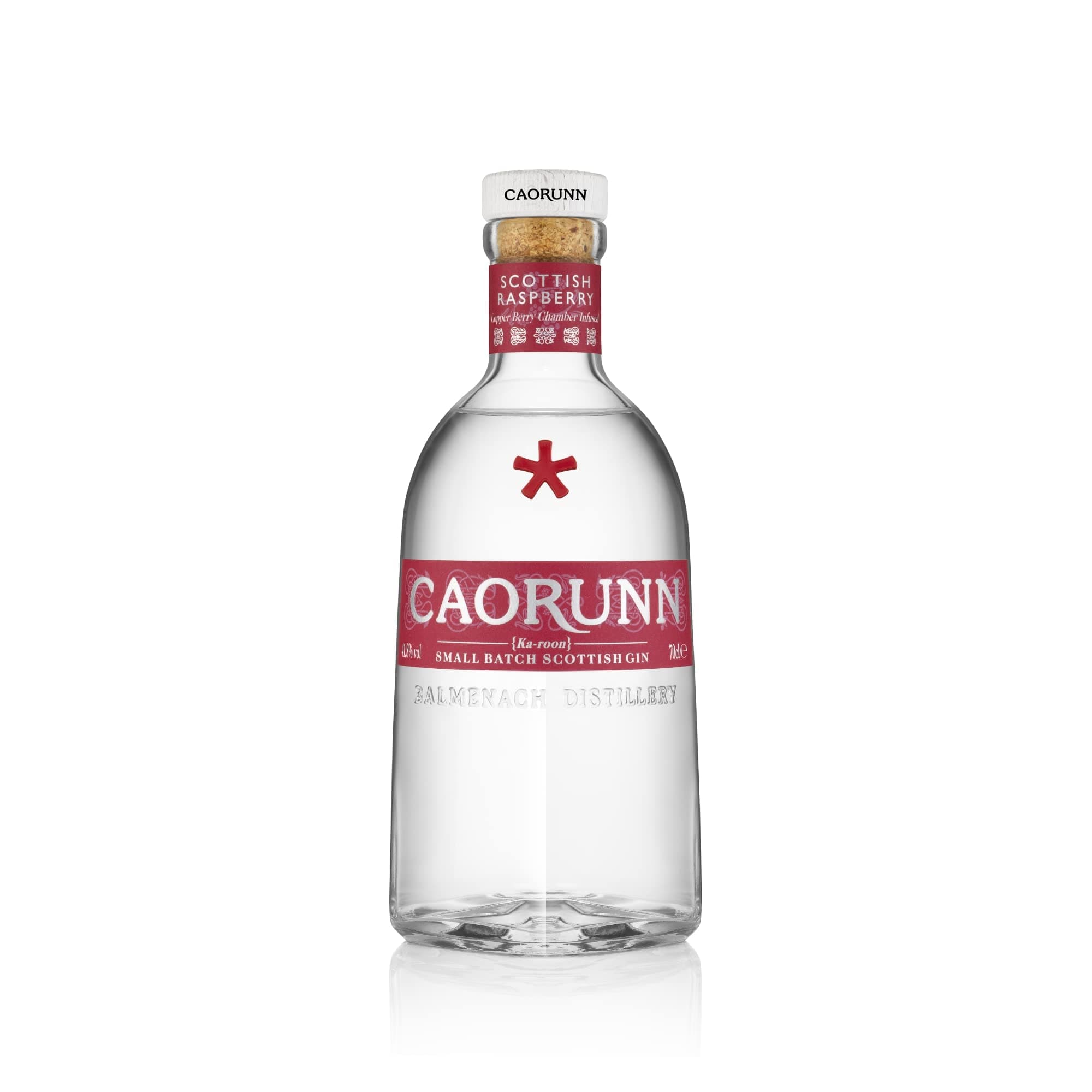 Caorunn Raspberry Scottish Gin, 50cl, 41.8% ABV, Handcrafted Small Batch Dry Gin with Natural Raspberry Infusion, Distilled & Bottled at Balmenach Distillery