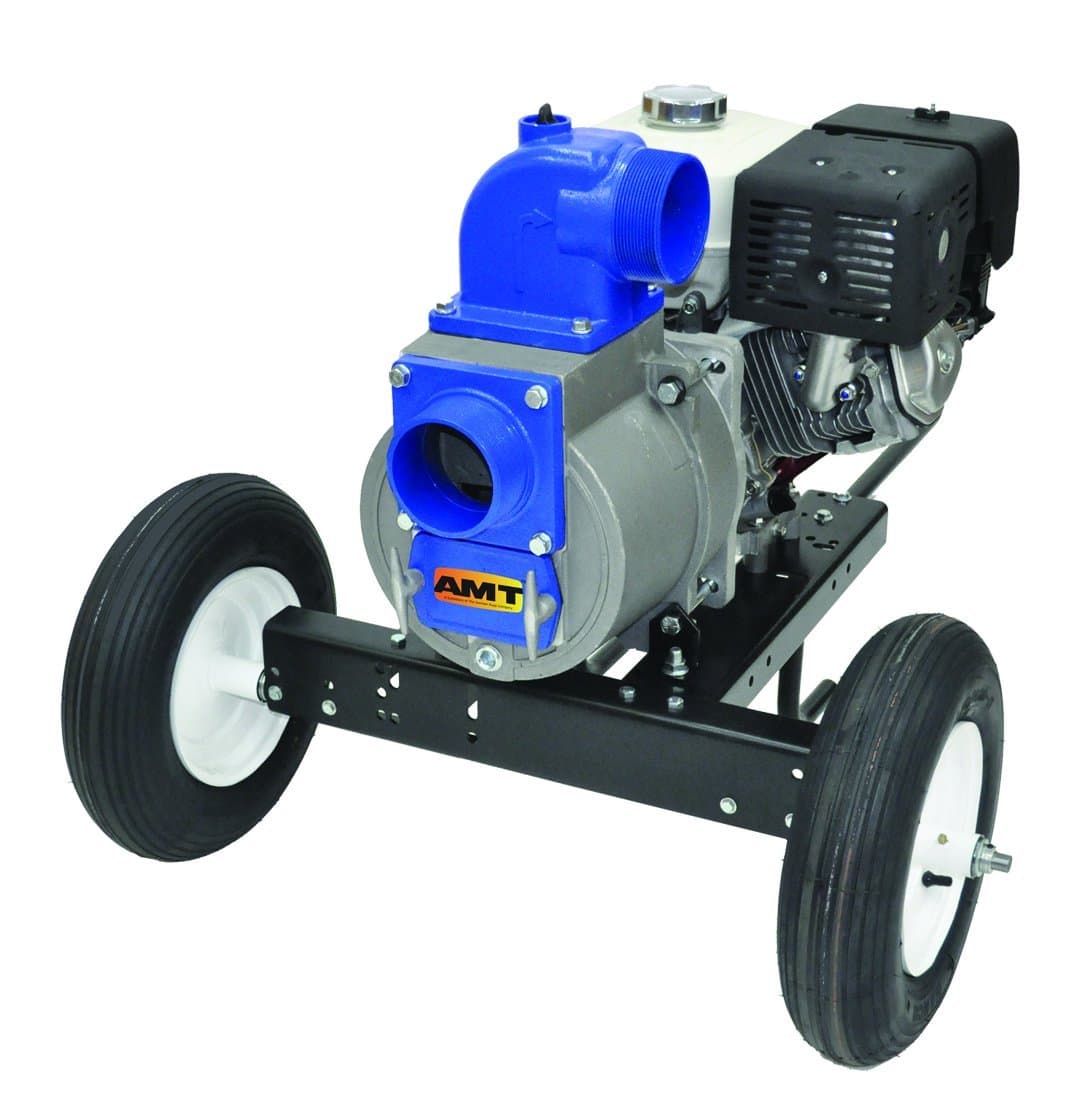 AMT Pump 3994-96 Engine Driven Trash Pump with Honda OHV GX390 Engine, Aluminum, Curve C, 4" NPT Female Suction & Discharge Ports