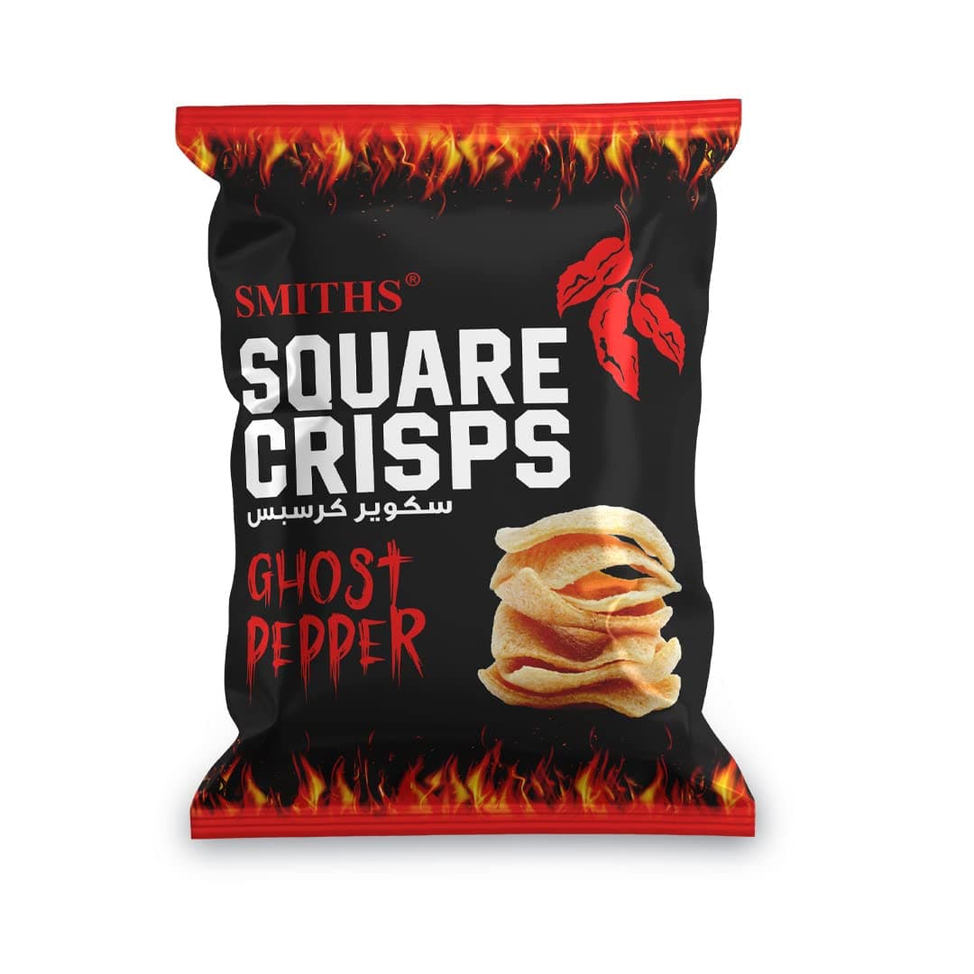 Ghost Pepper Square Crisps 25 g, 25-Packs