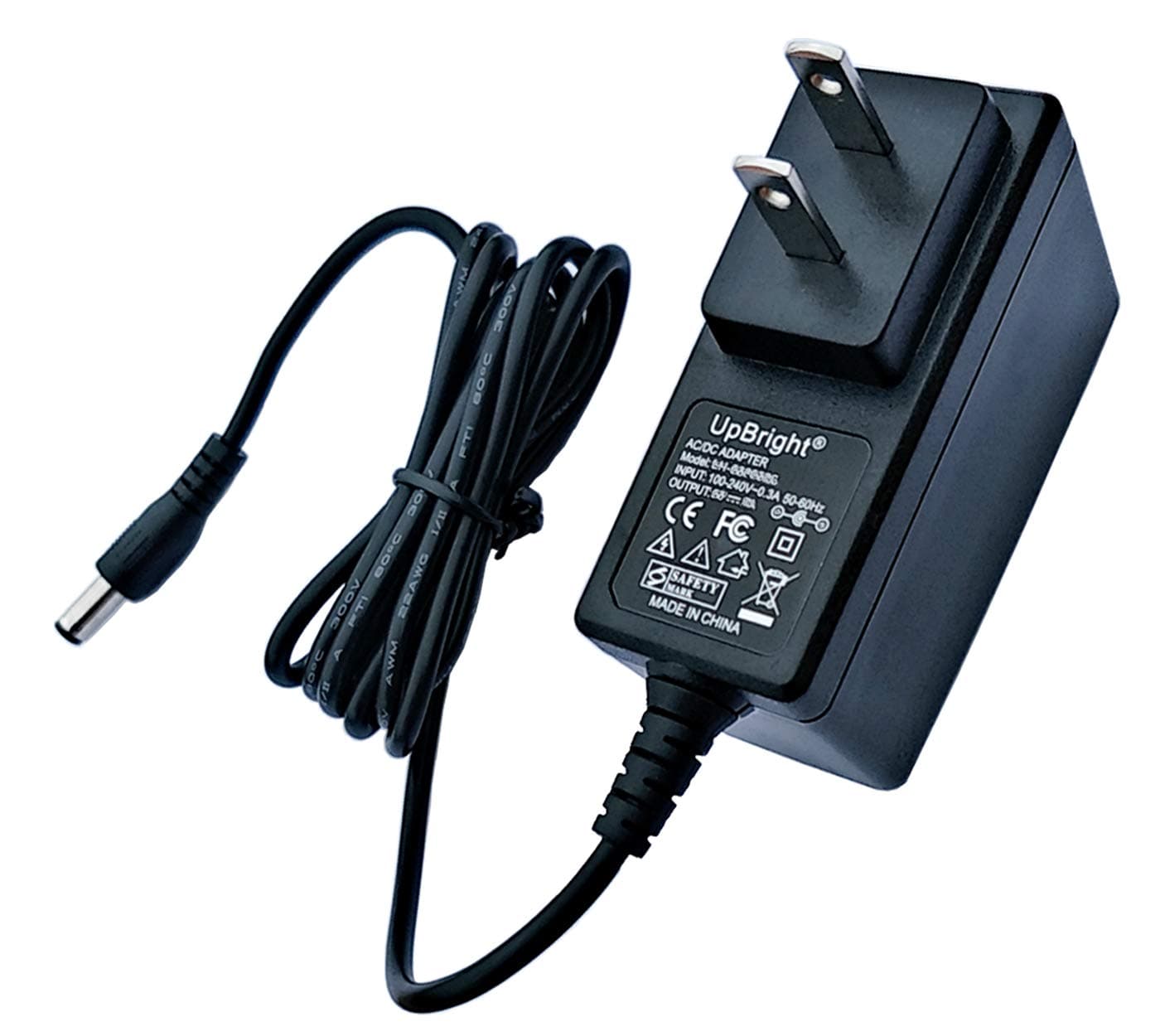 UPBRIGHT7.5V AC/DC Adapter Compatible with Logic Mark Freedom Alert Model HHD75-600 HH075-600 F7 35911 35911 DC35911 35511 04FH101715 LogicMark KU2B-075-0600D 7.5VDC Power Supply Cord Battery Charger