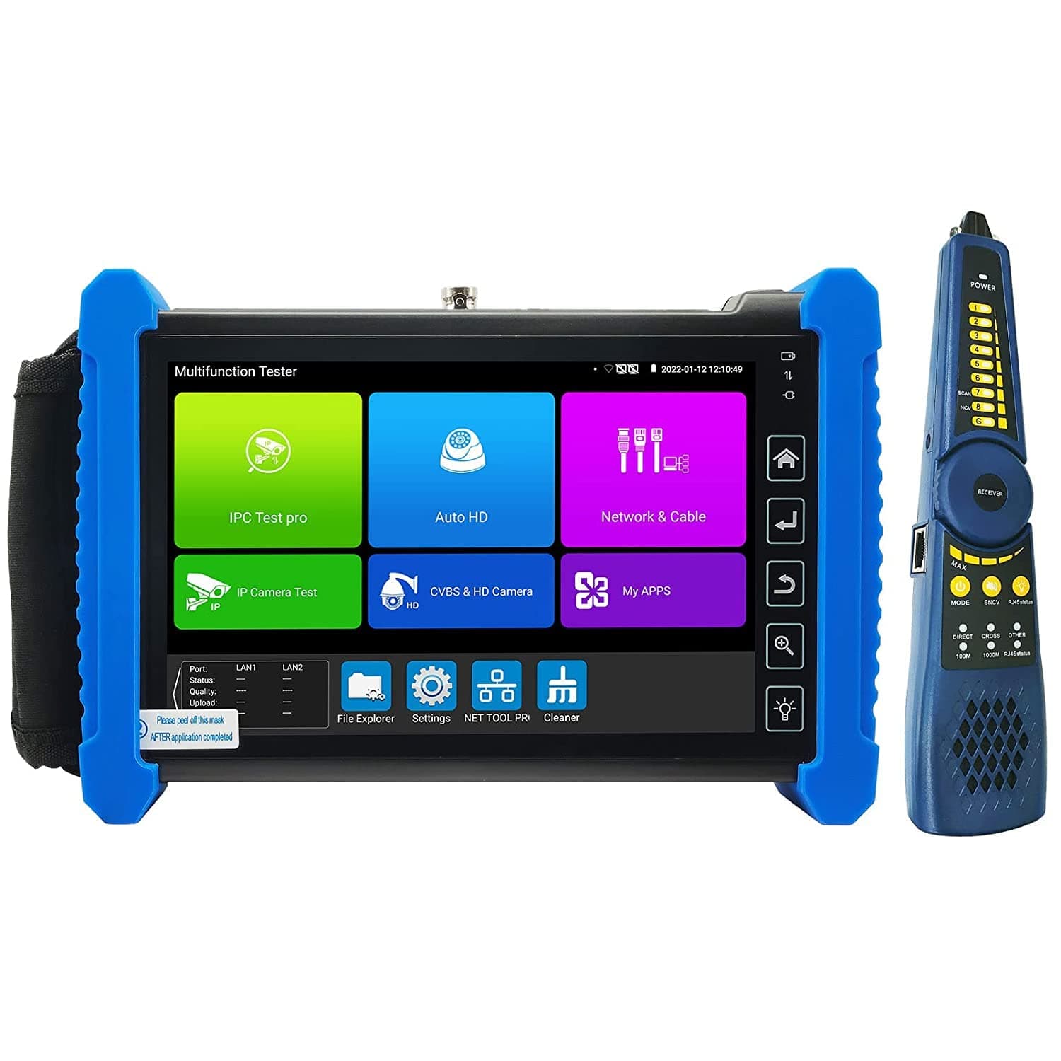 CCTV Camra Tester,IPC-7600CADH Plus 8K 32MP IP Camera Tester with Cable Tracer 4K 8MP AHD CVI TVI CVBS Coaxial Camera Tester 7” Touch Screen Monitor Support HDMI VGA TDR Audio POE RS485