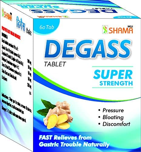 New Shama Degass Tablets- Super Strength, 60 Tablets (Pack of 4)
