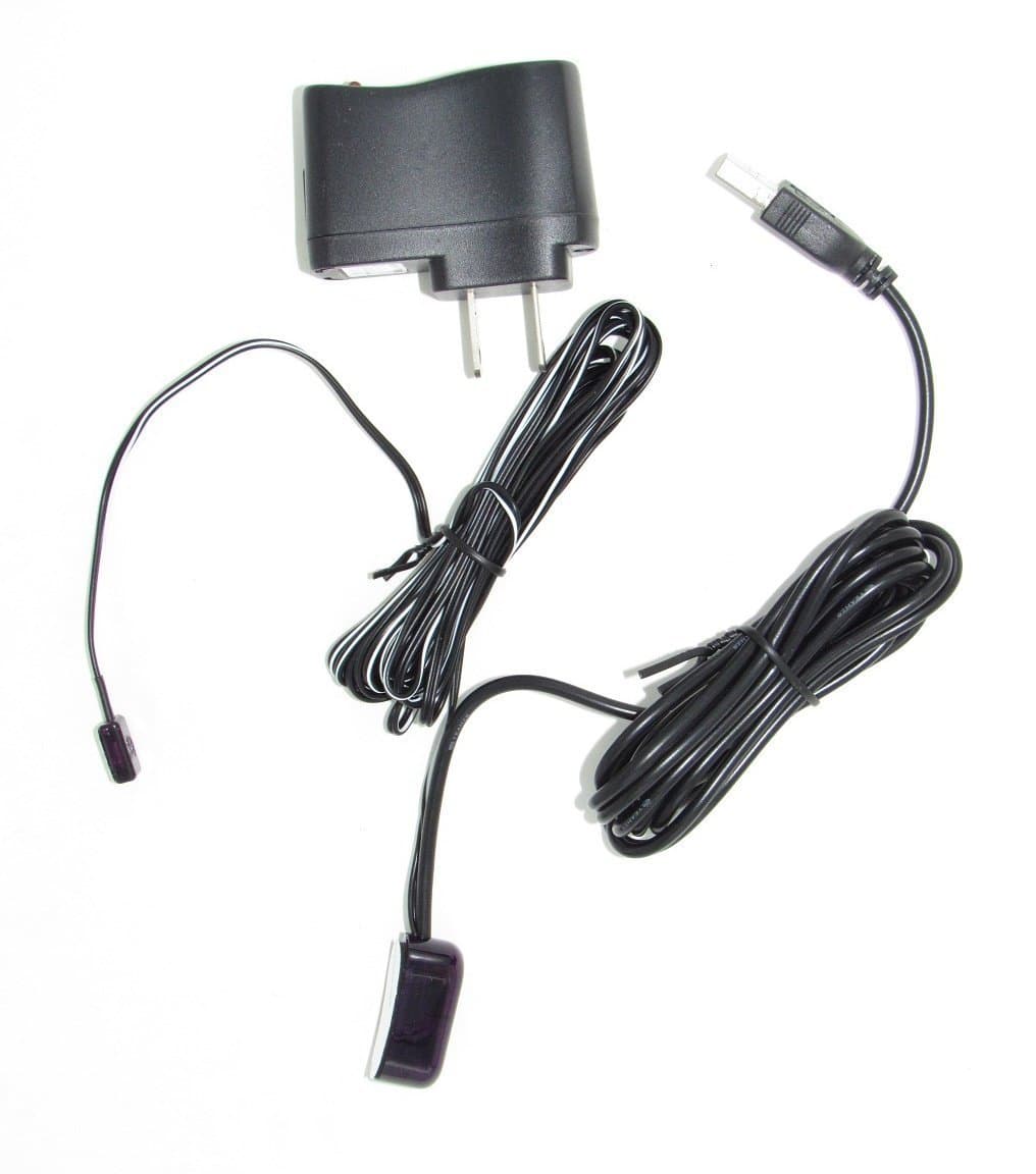IR Hidden Infrared Remote Extender Receiver Emitter Repeater System (with Power Adapter)
