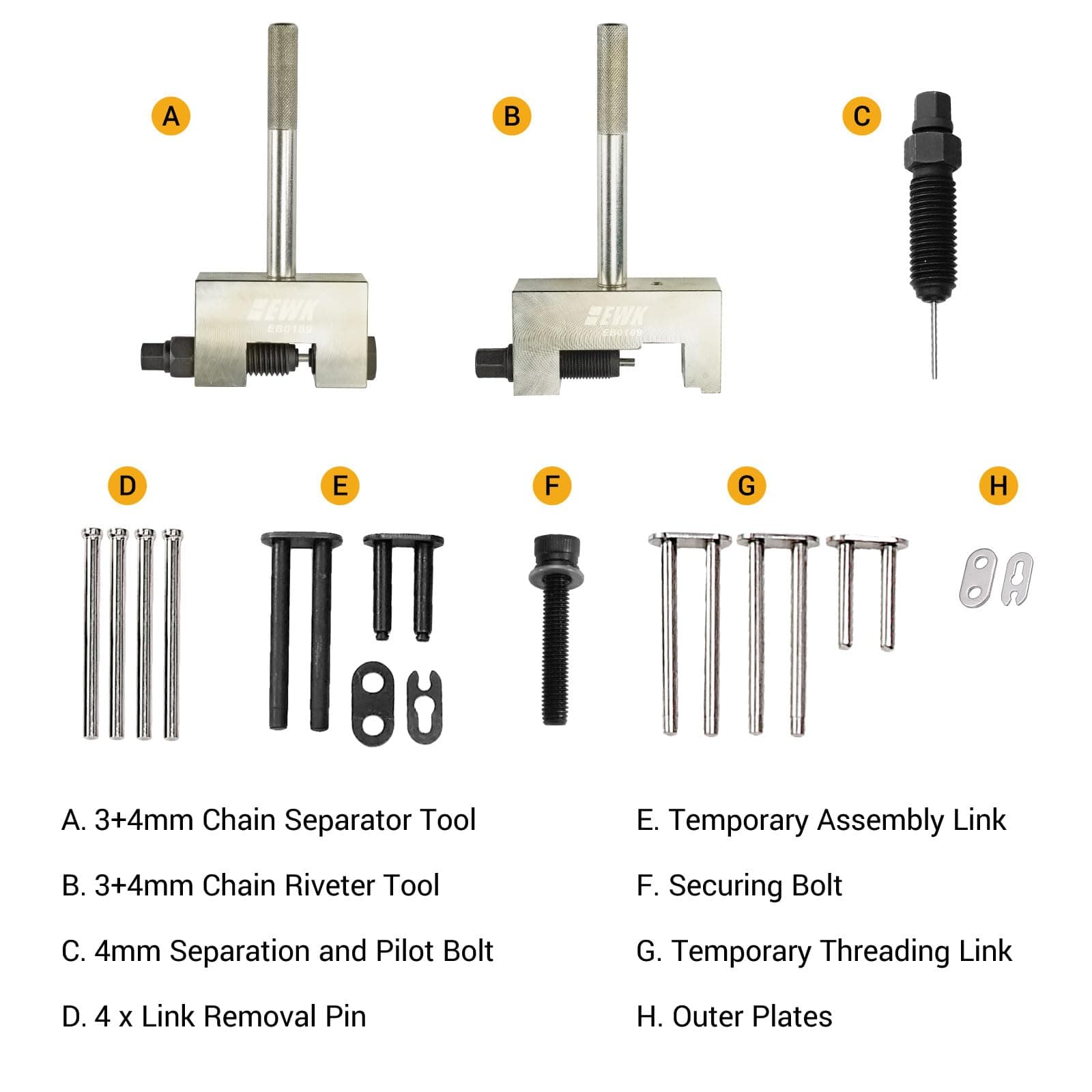 EWK Diesel Engine Timing Chain Riveting Tool Set for W213 W212 602589023300