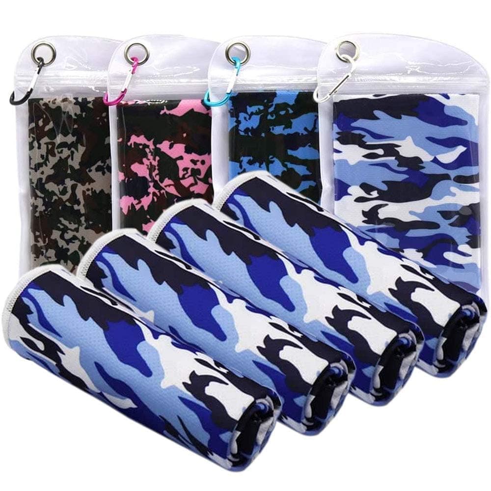 Excefore [4 Pack] Cooling Towel (40"x12") - Soft and Breathable Microfiber Chilly Towel for Yoga, Sports, Running, Gym, Camping, Fitness, and Workouts