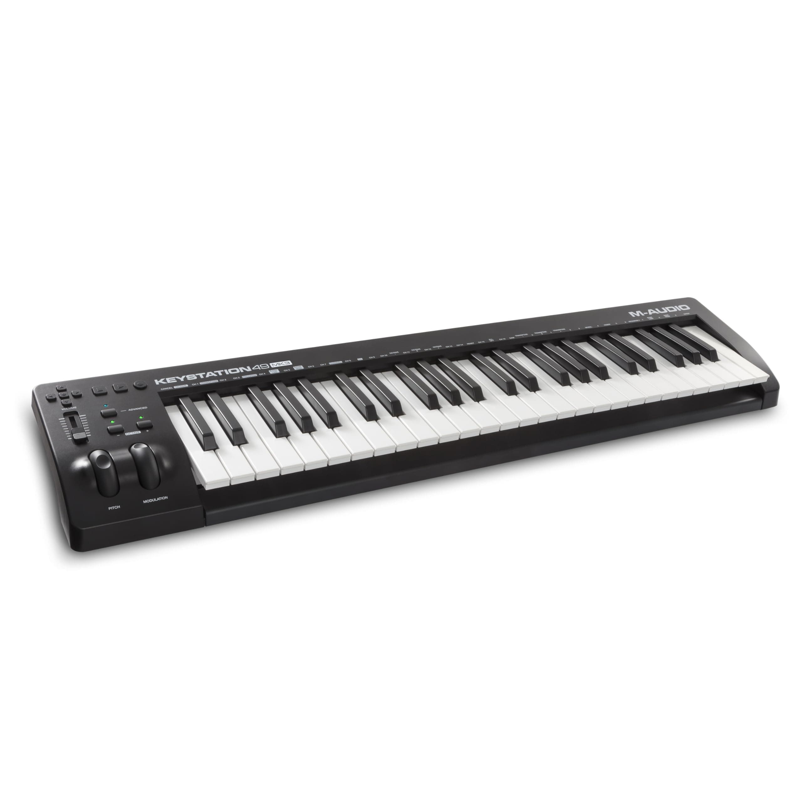 M-Audio USB MIDI Keyboard, Velocity Support, 49 Keys, DAW Control, Piano Sound Source, Music Production, Software Included, Keystation49 MK3
