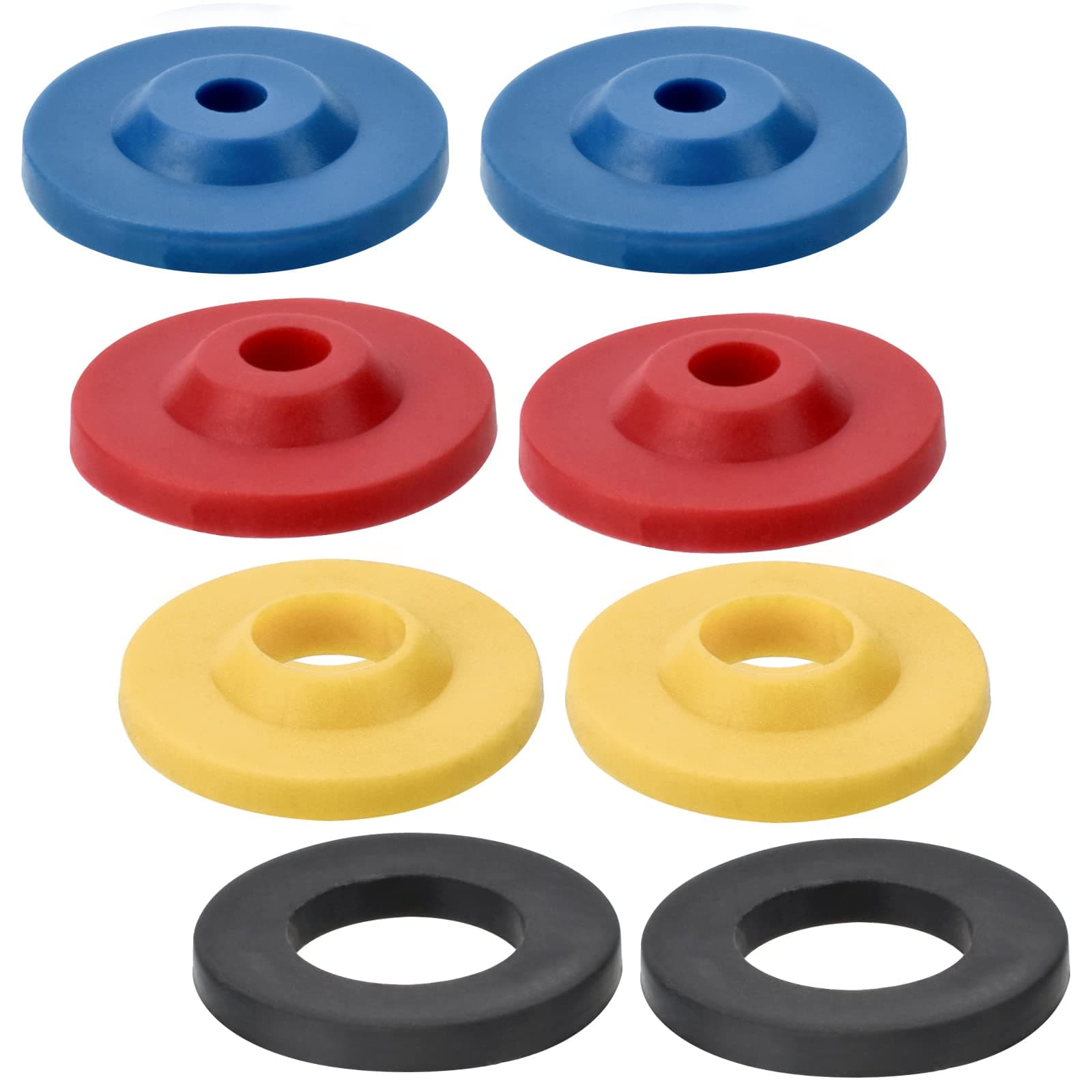 8 Pcs Shower Flow Reducer Limiter Set Water Flow Restrictor in 4 Specifications Shower Flow Control Silicone Water Flow Saver Adapter for Fixed Shower Head Handheld Showers