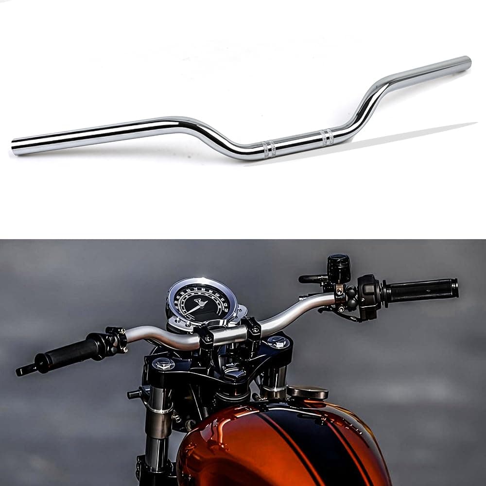 DREAMIZER 7/8 motorcycle handlebars, Universal 22mm Handlebars Motorcycle Bars for Bobber Cafe Race Dirt Bike and More