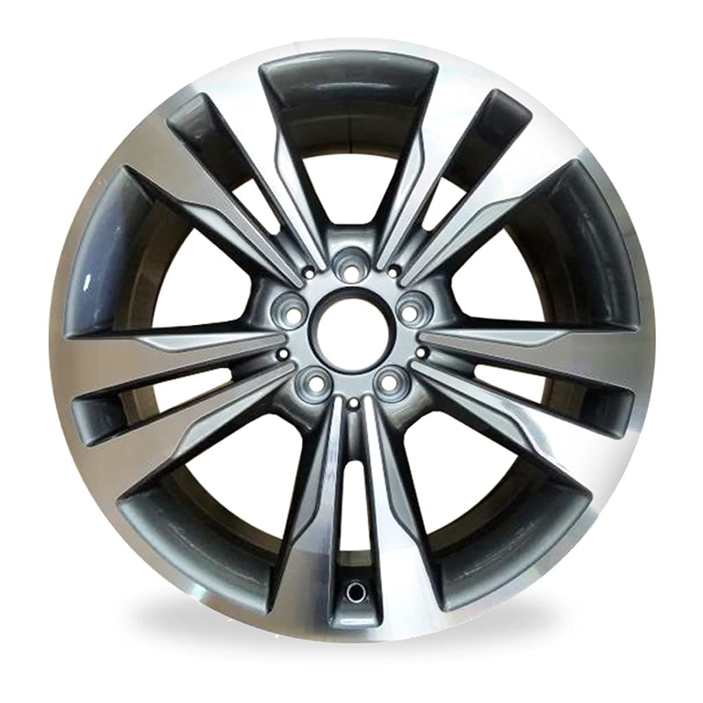 New Single 18" 18x8.5 Alloy Wheel for 2014–2016 Mercedes-Benz E-Class, E350, E400 | OEM Design Replacement Rim | Machined Grey | Direct Fit - OE Stock Specs | 85397