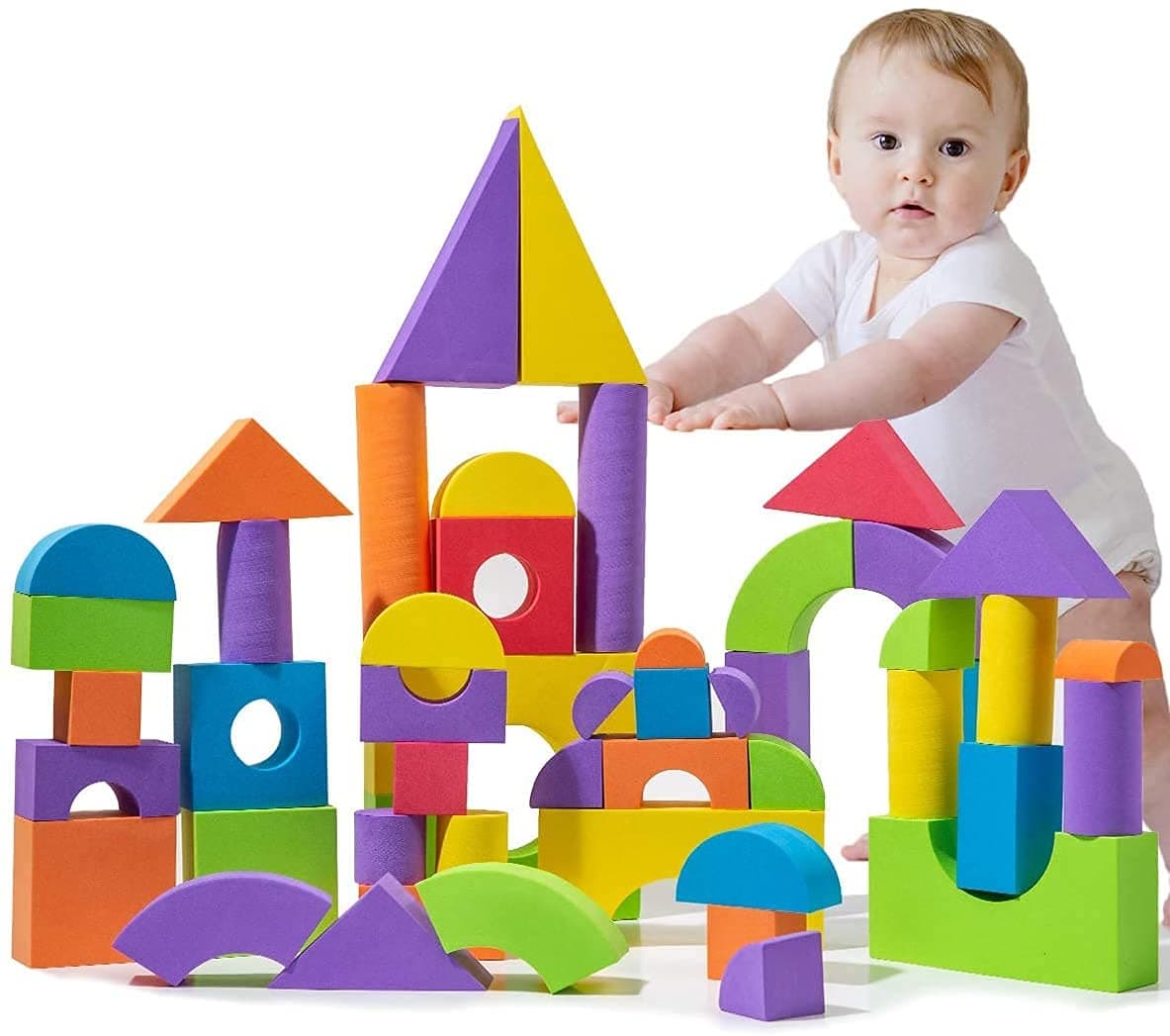50Pcs Large Size Construction Blocks Set Creative Education Foam Building Block Play Set