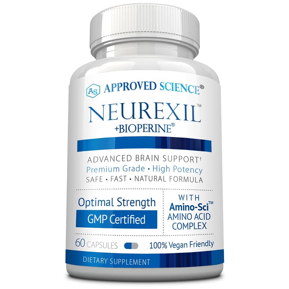 - Approved Science Neurexil - Natural Nootropic Support with DMAE - Enhance Brain Function, Sharpen Clarity, Boost Memory - L-Tyrosine, Ginkgo Biloba, Huperzine A, BioPerine - 60 Capsules