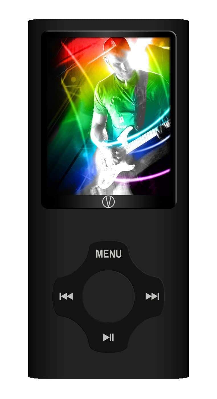 Visual Land Rave 8 GB 2-Inch Screen MP3 Player with MP3, MP4, Camera, Video, Music, FM, Voice and In-Ear Headphones Combo (Black)