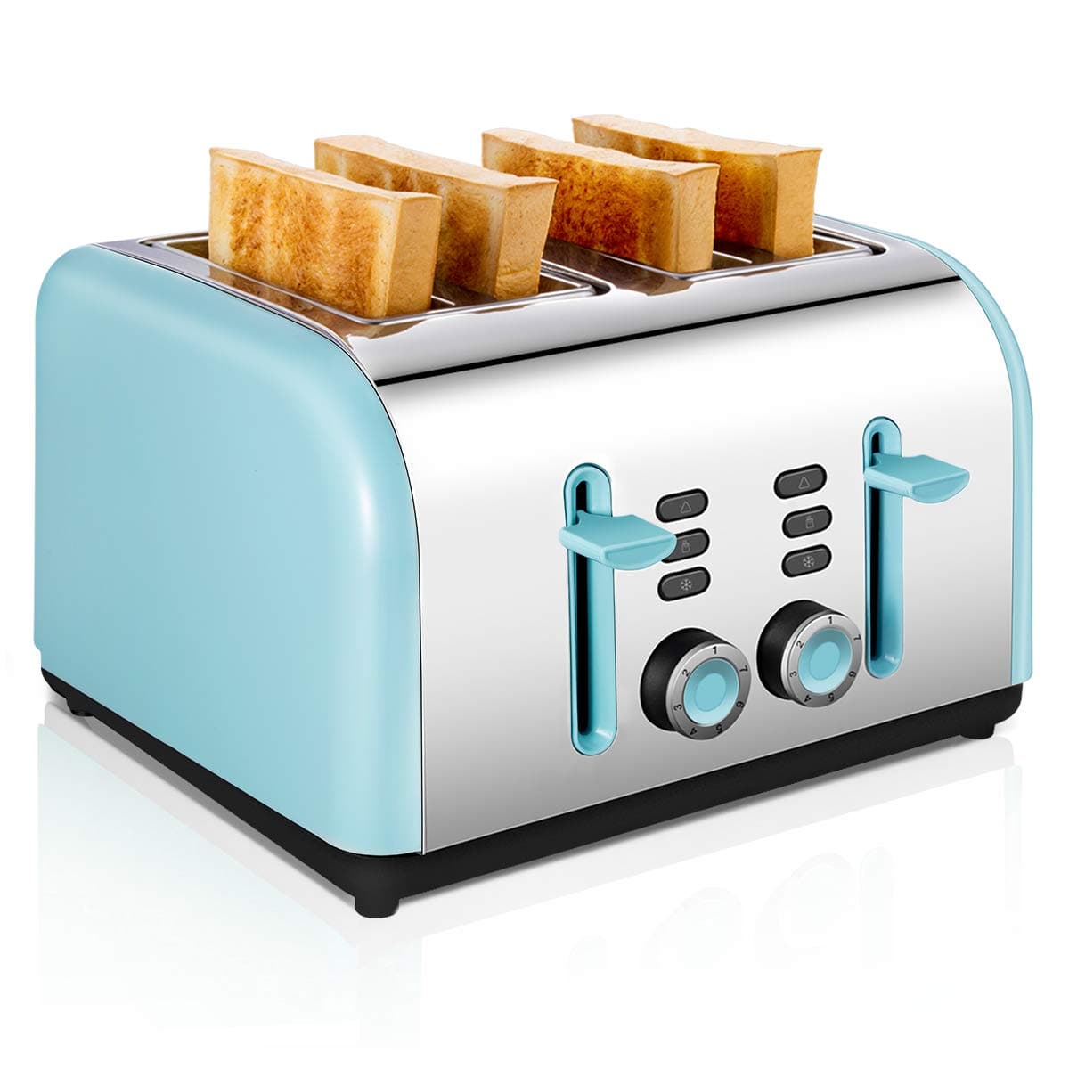 4 Slice Toaster Extra-Wide Slot (Blue)