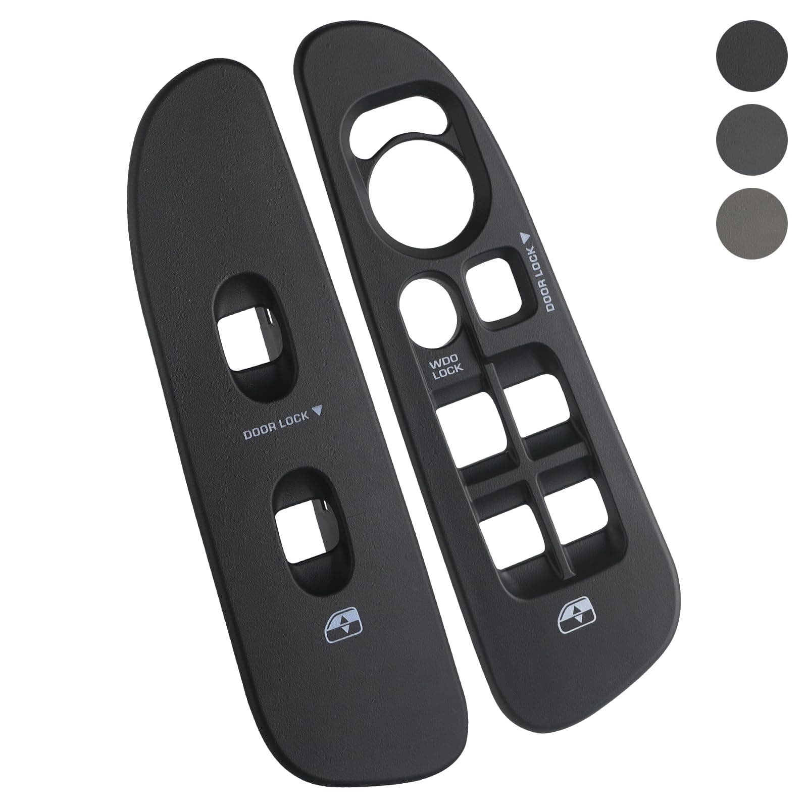 TQPONLY Door Window Switch Bezel,Front Driver and Passenger Side Compatible with 2002-2008 Dodge Ram 1500 2500 3500 Quad Cab,2006-2008 Dodge Ram 1500 2500 3500 Mega Cab Interior Accessories (Black)