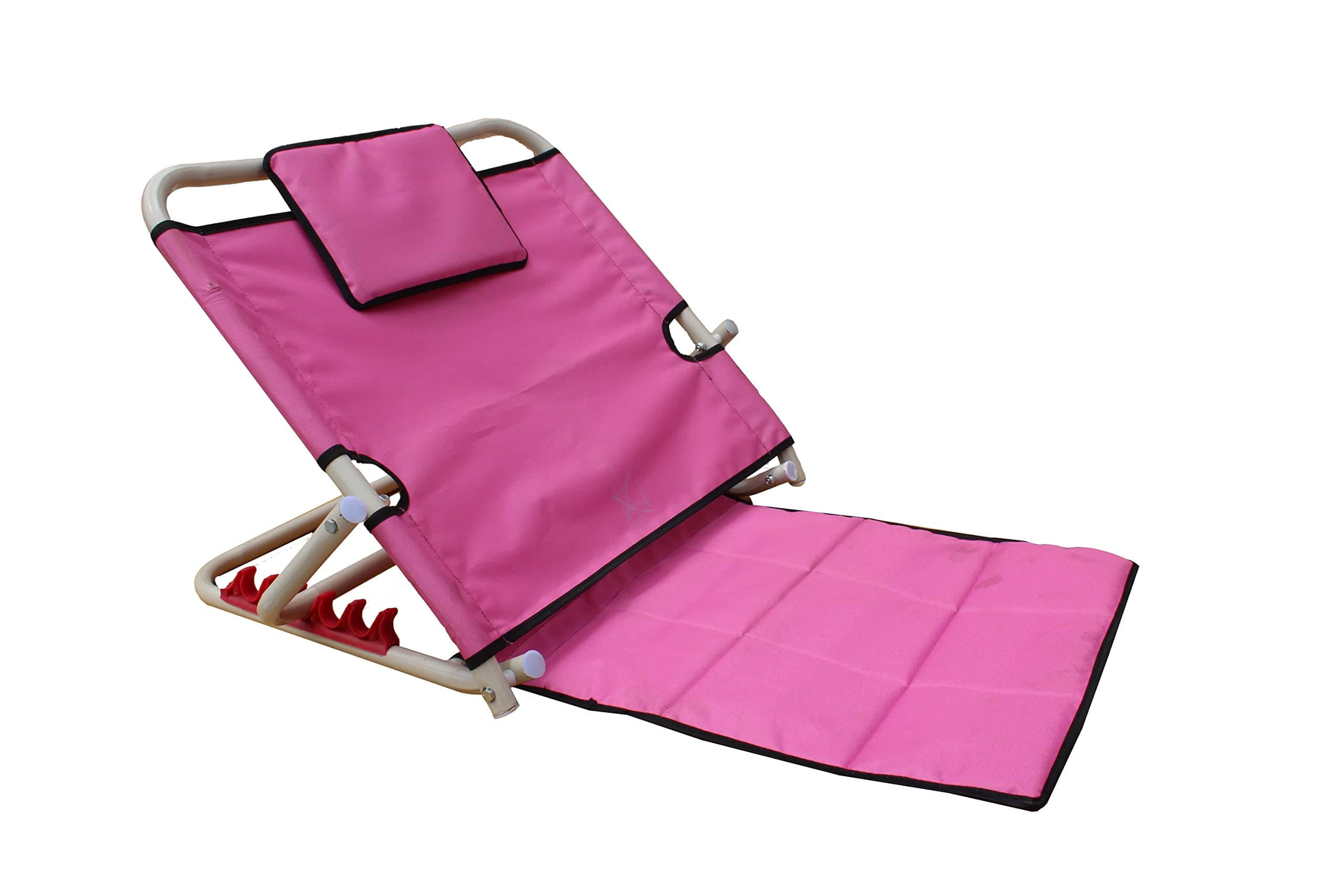 KBG Adjustable Hospital Back Rest for Use On Bed Or Back Support, Orthopaedic Back Support Hospital Back Rest Bed for Hospitalised & Bed Ridden Patients Ergonomic and Scientific Design (Pink)