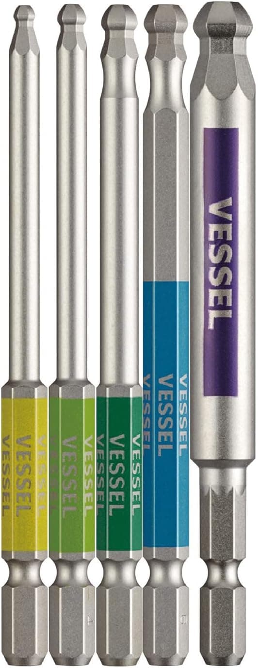 GS5P-35 Single Head Ball Point Rigid Bit Set of 5, Opposite Side 3/4/5/6/8x100