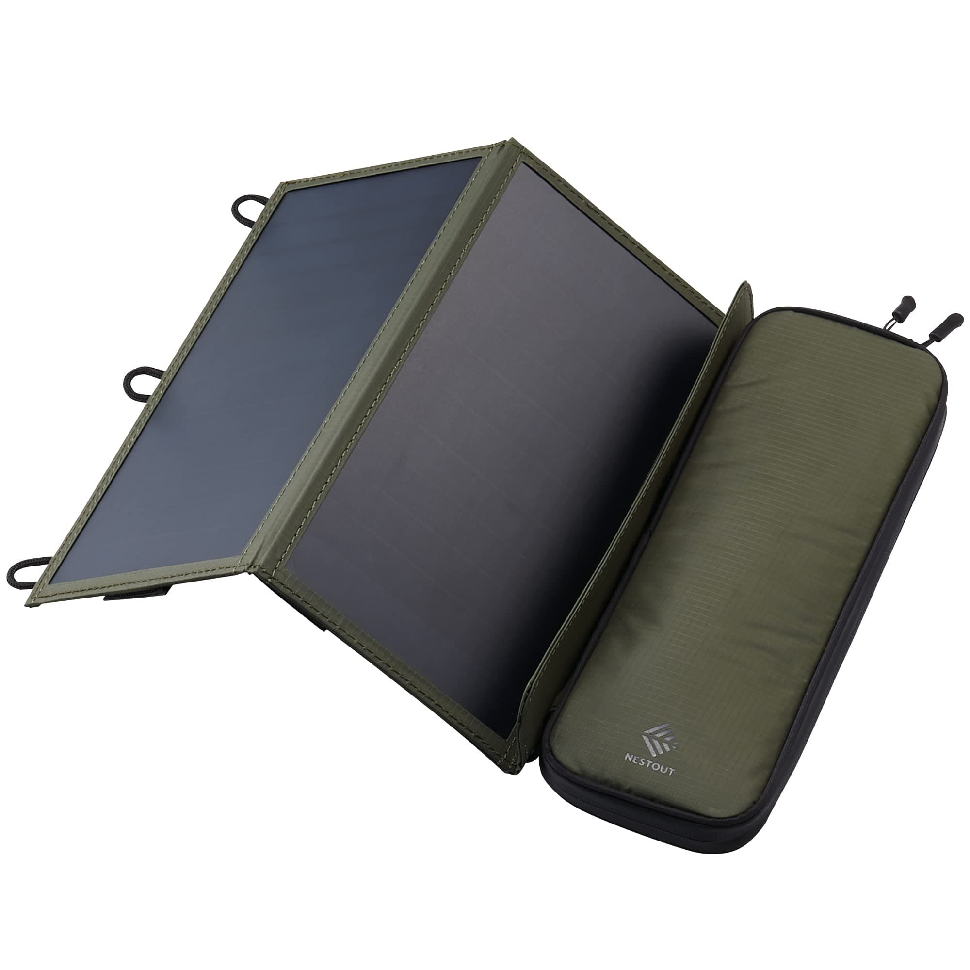 ELECOM NESTOUT SOLAR-1 Solar Charger, Olive