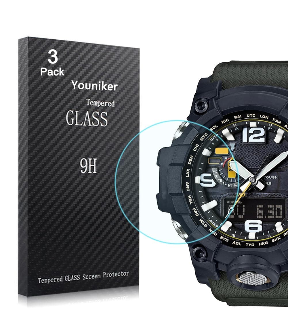 3 Pack Compatible for GWG-1000 Screen Protector Tempered Glass Screen Protectors for GWG1000 Watch Foils Anti-Scratch Bubble Free