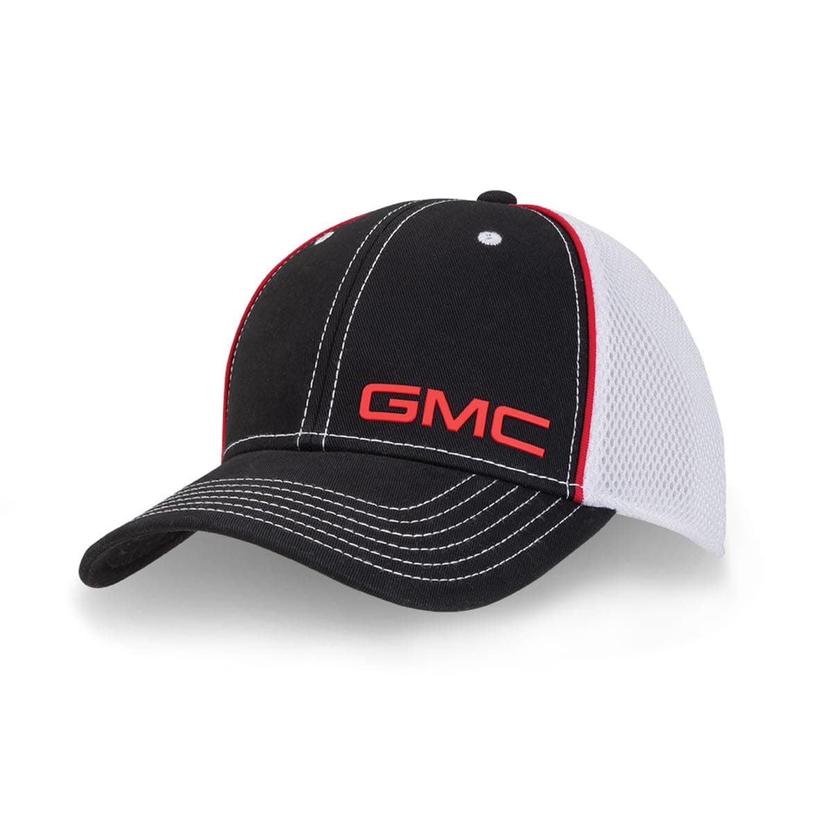 GMC Double Layer Mesh Back Hat - Structured Low Profile Snapback Cap - Officially Licensed by GM