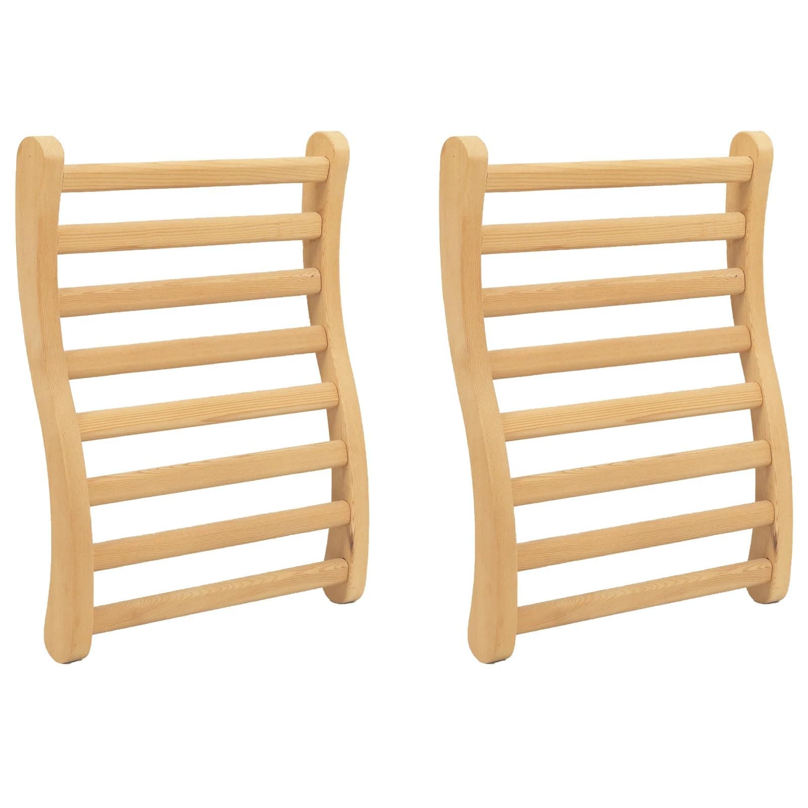 Canadian Hemlock Ergonomic S-Shape Sauna Backrest (2PCS/Set)