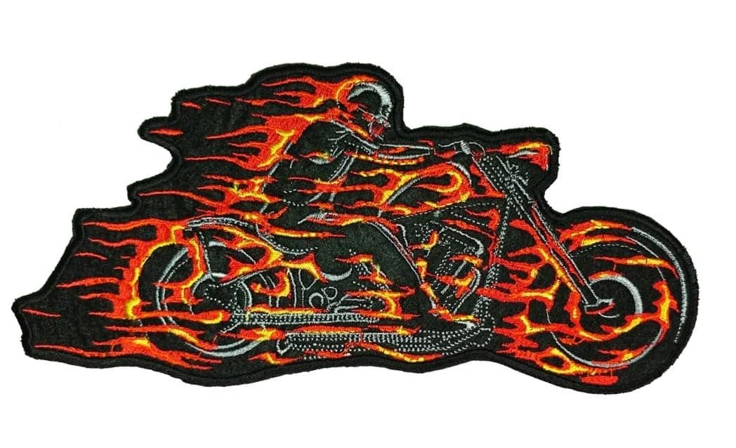 Ghost Rider Embroidery sew Patch 9 by 5 inch