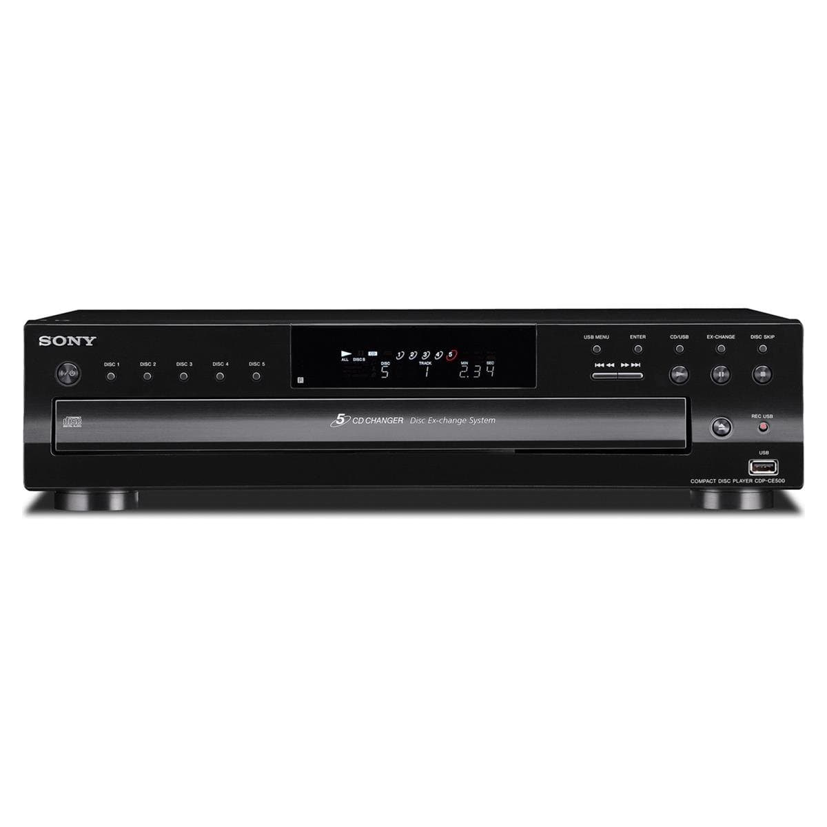 Sony CDP-CE500 5-Disc CD Changer (Black)