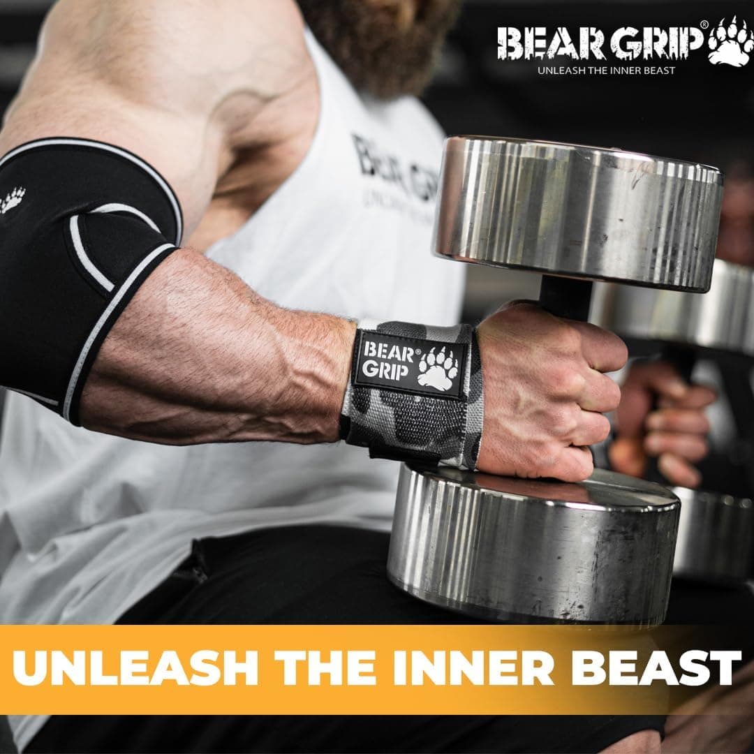 BEAR GRIP - Weight Lifting Wrist Support Bands