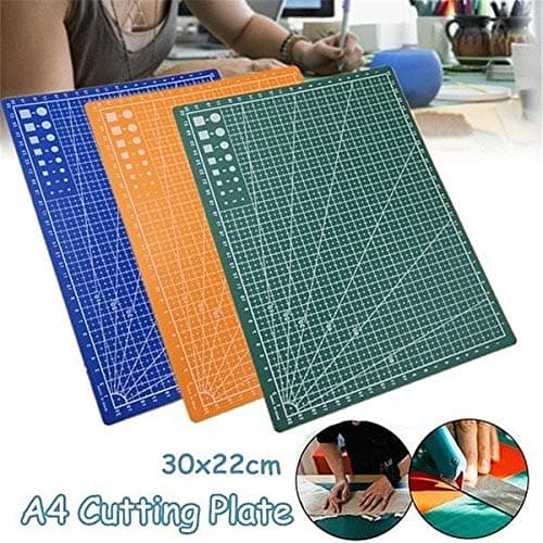 3-Pack PVC Cutting Mat A4 Durable Self-Healing Cut Pad Patchwork Tools, Self Healing Cutting Double-Sided Rotary Mat Non-Slip Thick 9" x 12", Multicolors