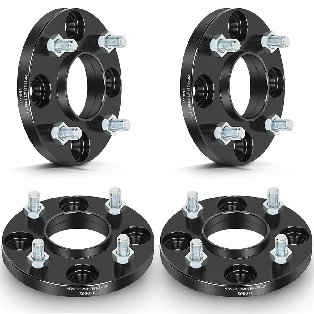 ECCPP 4x4.5 to 4x4.5 4 Lug HUB Centric Wheel Spacers 4x114.3mm 15mm Thickness Compatible with 1982-2018 for Nissan Sentra| 2009-2014 for Nissan Cube -4PCS