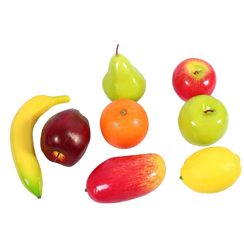 CheresouseArtificial Fruit -8pcs/set Plastic Fruit Kitchen Artificial Food Display Home Party Decoration Realistic Crafts