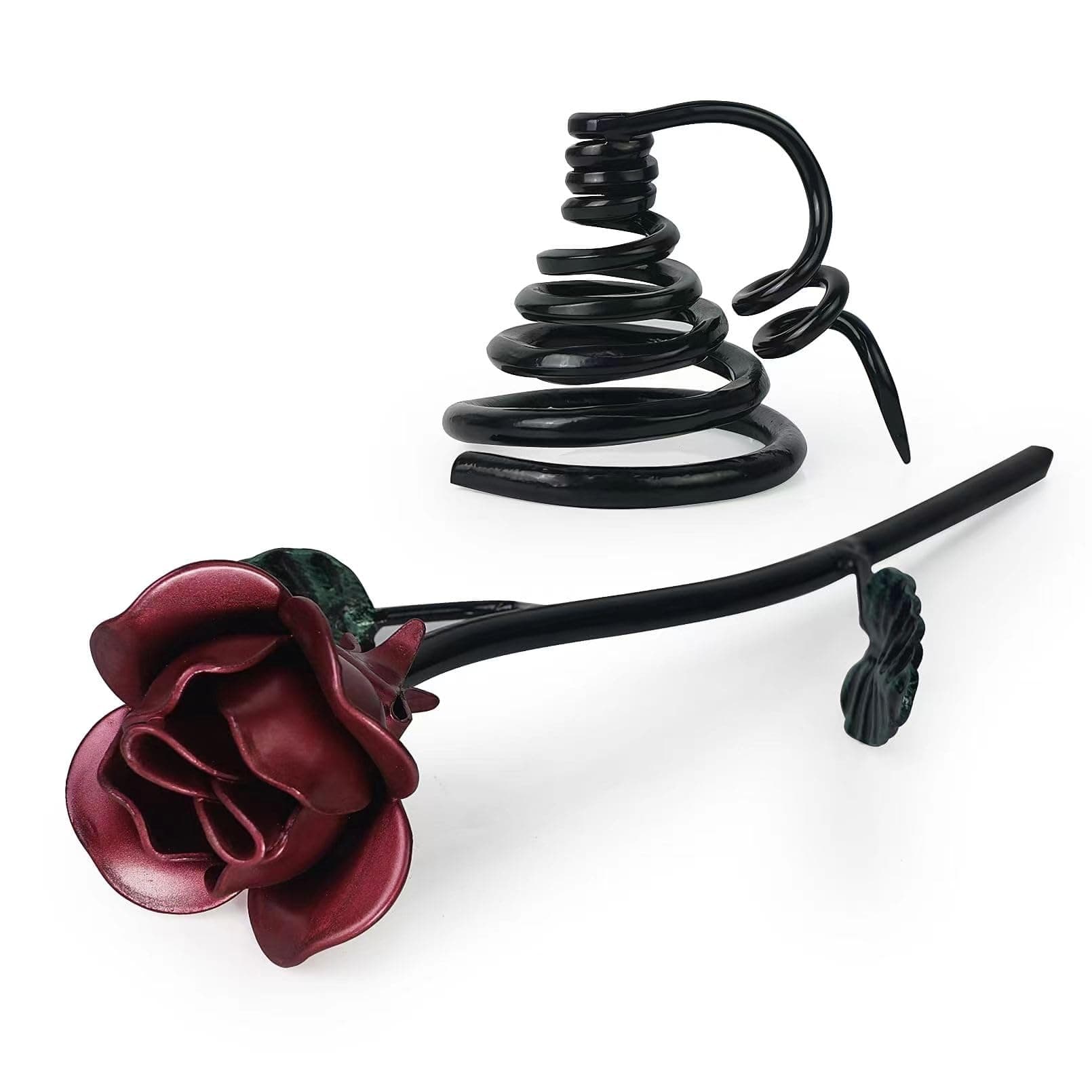 Iron Rose Flower with Steel Stand