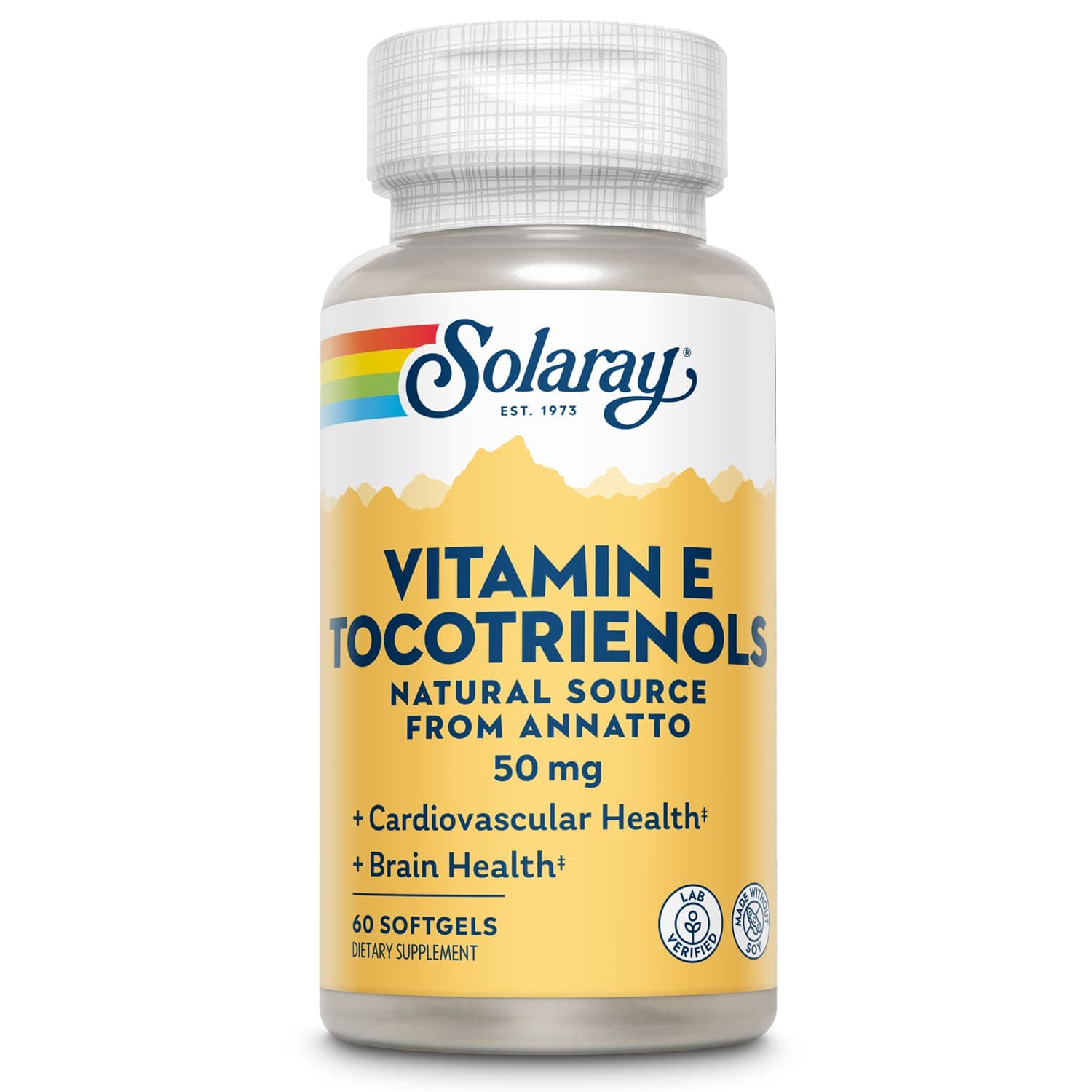 Vitamin E Tocotrienols 50mg | Healthy Brain Function Support | Soy Free | 50ct