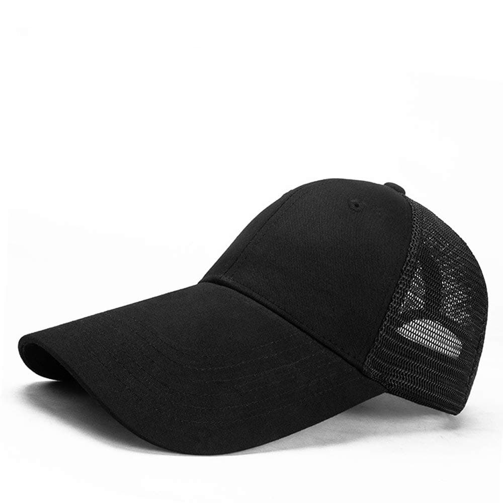 Unisex Plain Baseball Cap Super Extra Long 4.3" Bill Trucker Mesh Hat Adjustable