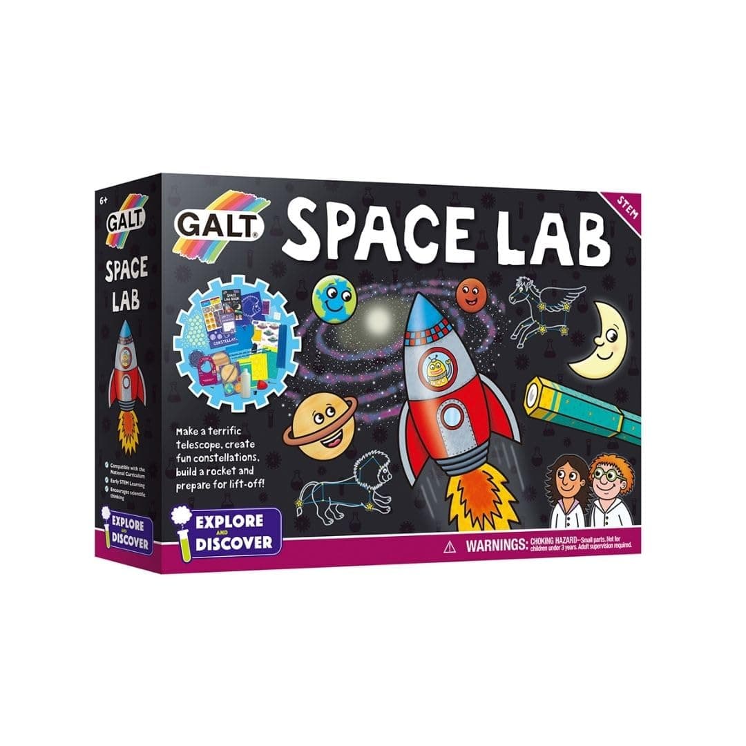 Space Lab -Explore and Discover STEM Craft Kits for Kids, 12 Fun Experiments and Guide - Create Constellations, Launch a Rocket and More - Girls and Boys Childrens Science Set - Ages 6 Years Plus