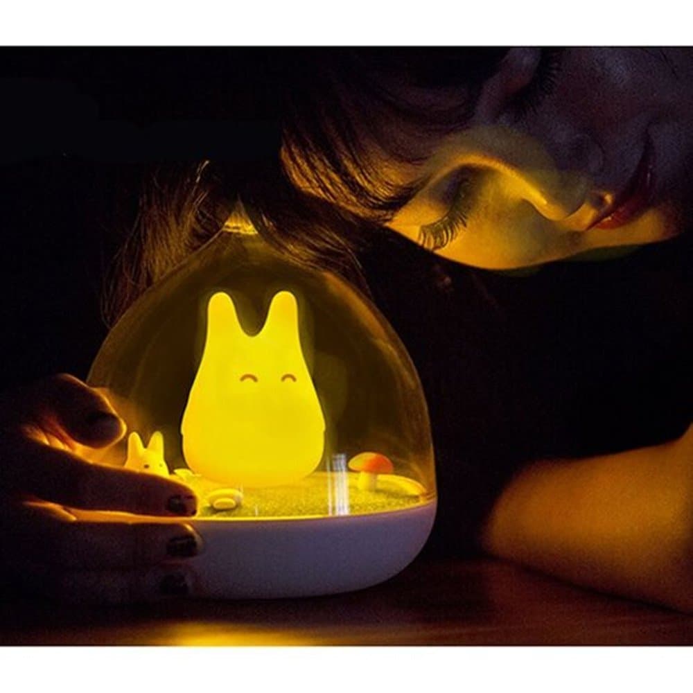 Children's Rechargeable Vibration Night Lights Hand-held Design Touch Dimmable Birdcage Lamp Totoro Kid's Night Lights - Charging - for Kids, Baby ,Valentines Gift,Outdoor Lamp (Yellow)