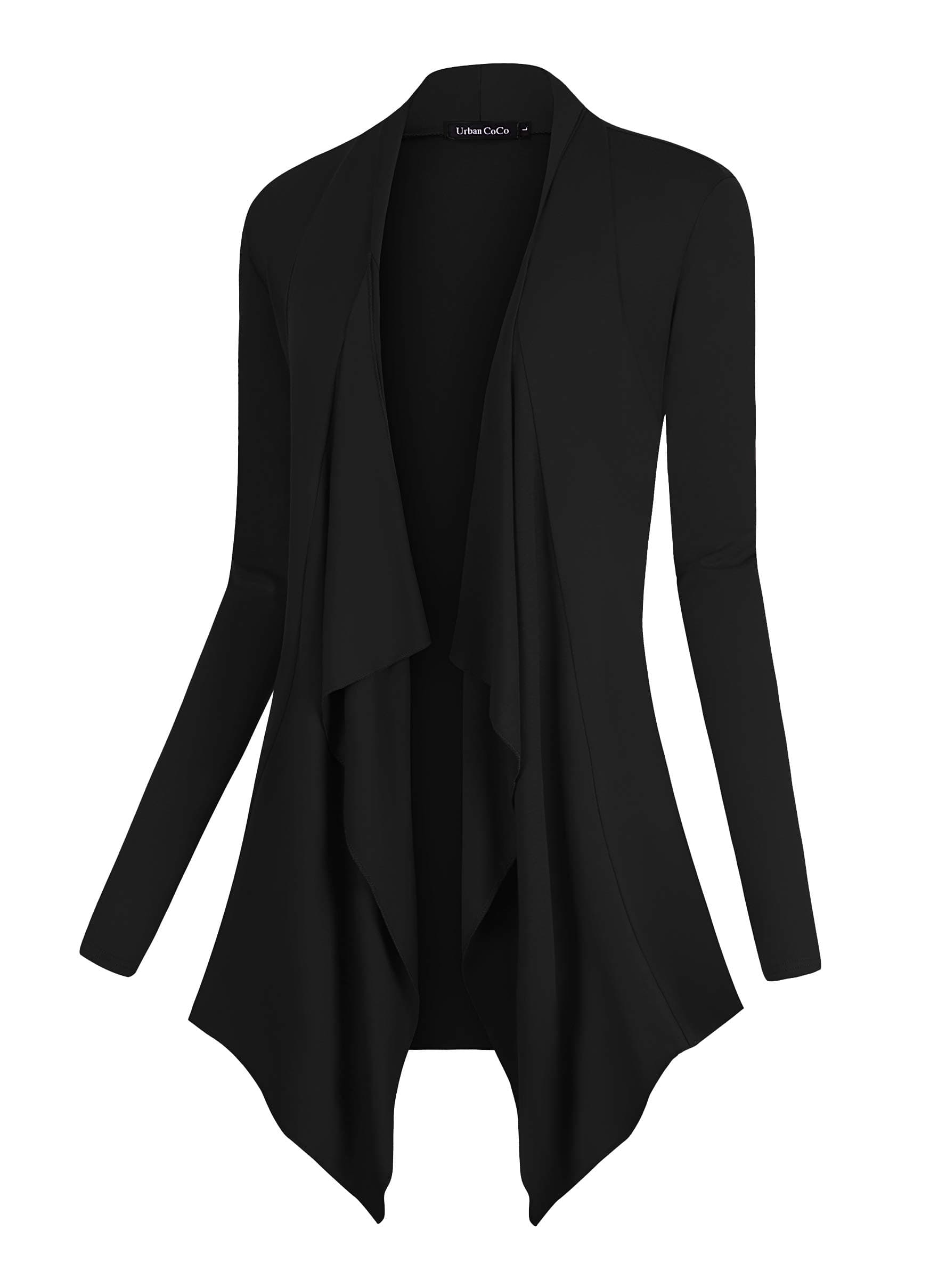 Women's Drape Front Open Cardigan Long Sleeve Irregular Hem