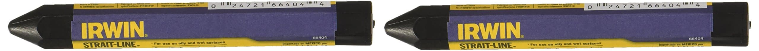 IRWINTools STRAIT-LINE Lumber Crayons, Black, 2-Pack (666042)