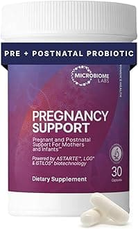 Pregnancy Support - Prenatal & Postpartum Probiotics for Women - Probiotic Supplements to Support Gut Health & A Balanced Vaginal Microbiome Through Breastfeeding (30 Capsules)