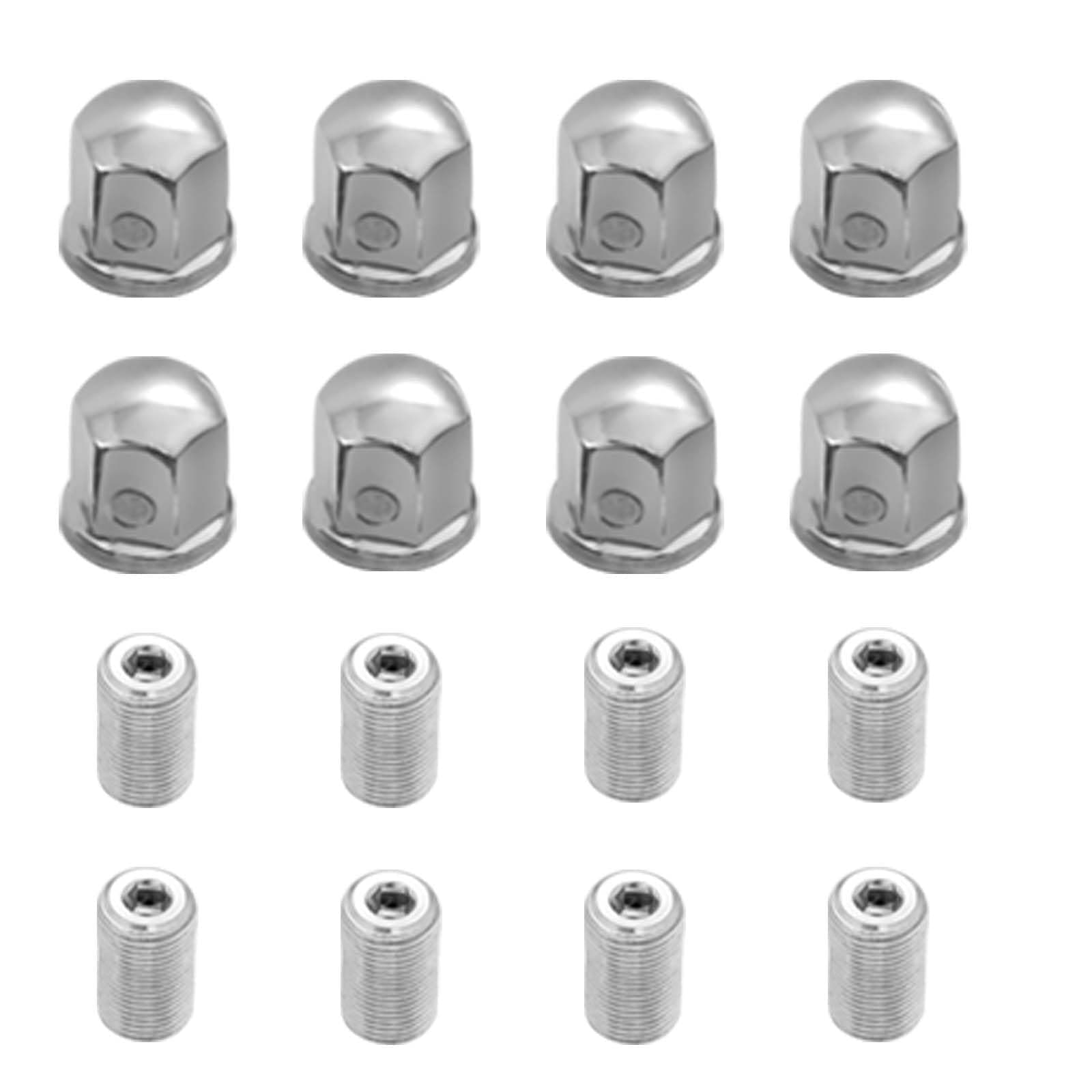8 Pacs Lug Nuts with Adapter for CIRONBOW 16" 8 Lug Wheel Simulators Compatible Ford E350/E450 1992-2016/2018-2021
