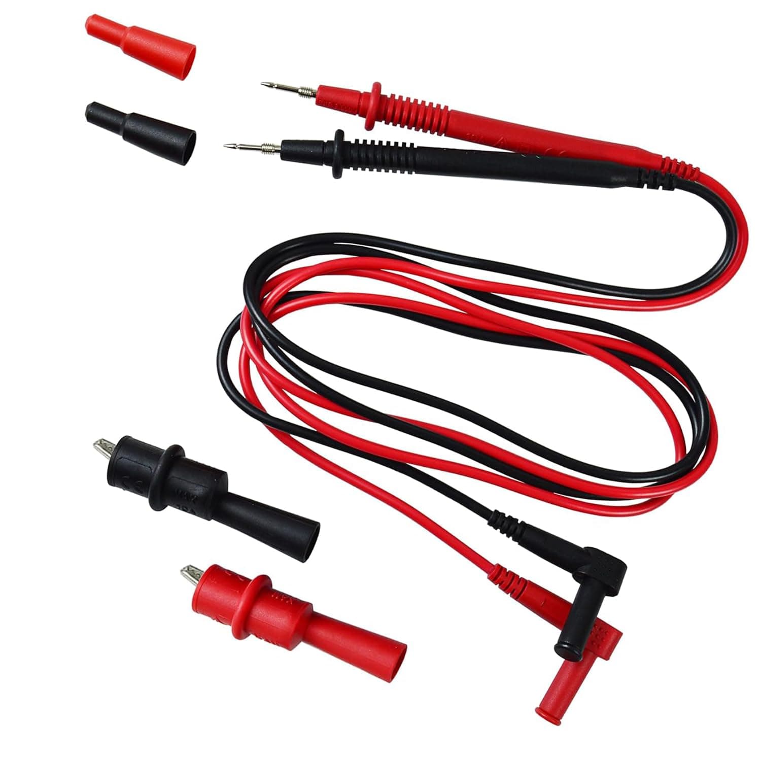 KIT-14 Test Lead Set,Compatible with Fluke Ideal Simpson mprobe/Fieldpiece/Extech/Digital Multimeter/Clamp Meter 4mm Banana Test Lead Probe Clip Substitute Klein Tools 69410